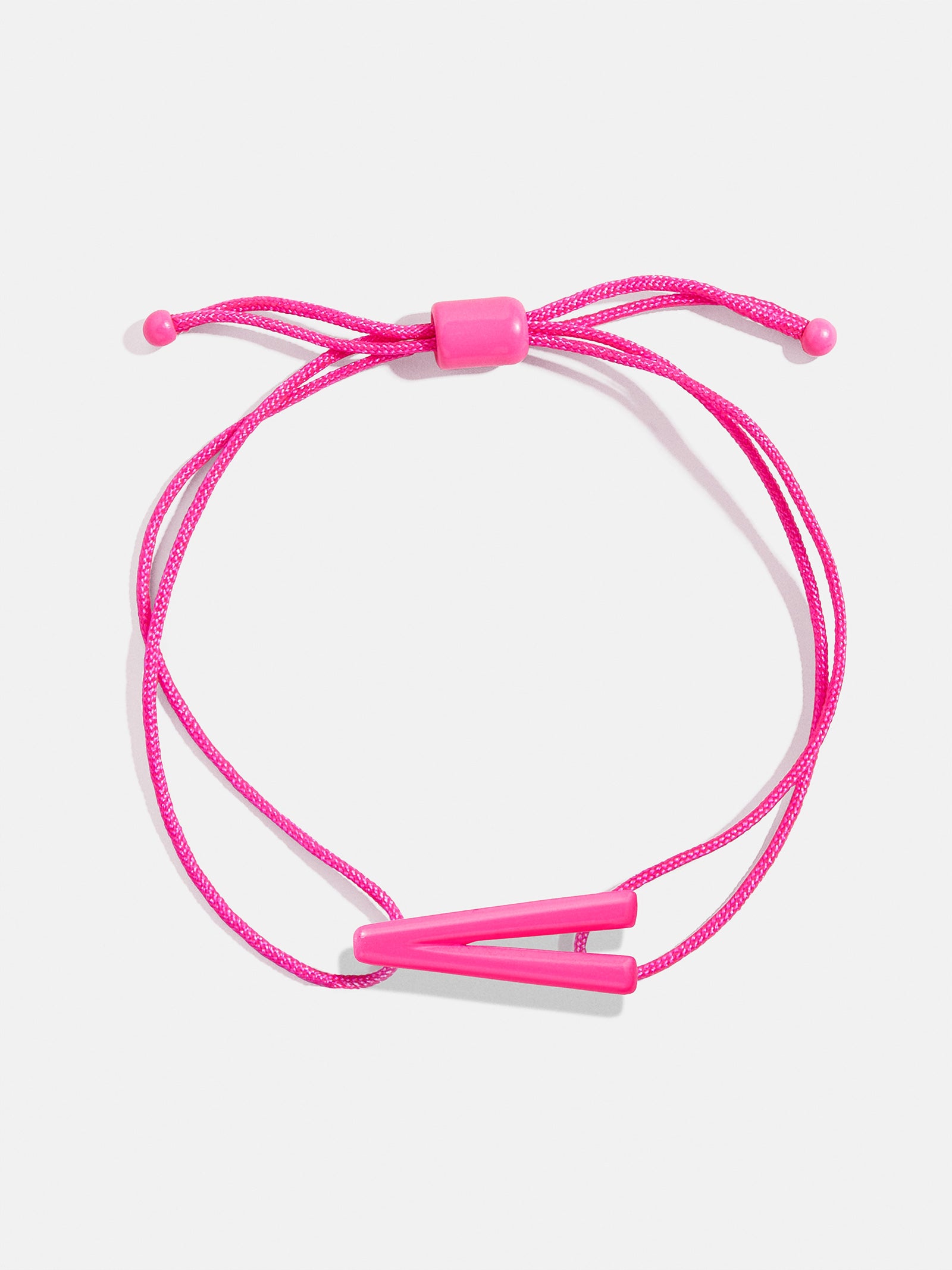 Premium East West Initial Cord Bracelet - Vibrant Hot Pink