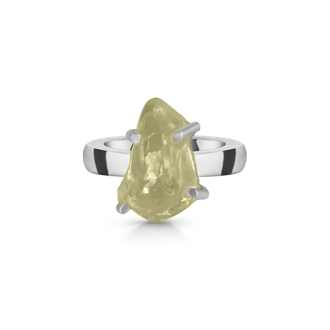 Premium Libyan Desert Glass Statement Ring - LDG-R-1