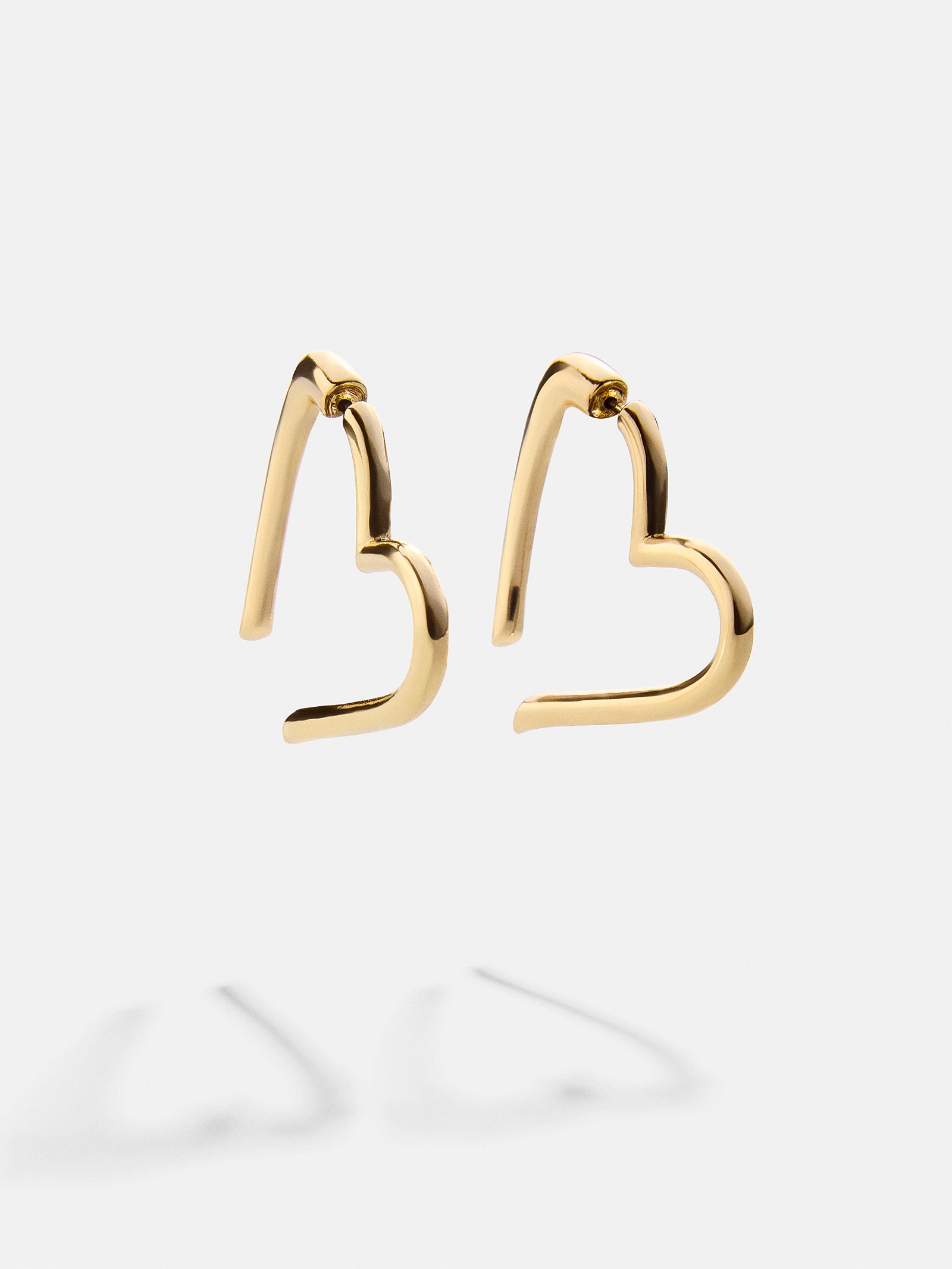 Premium Emory Heart Earrings - Gold Plated