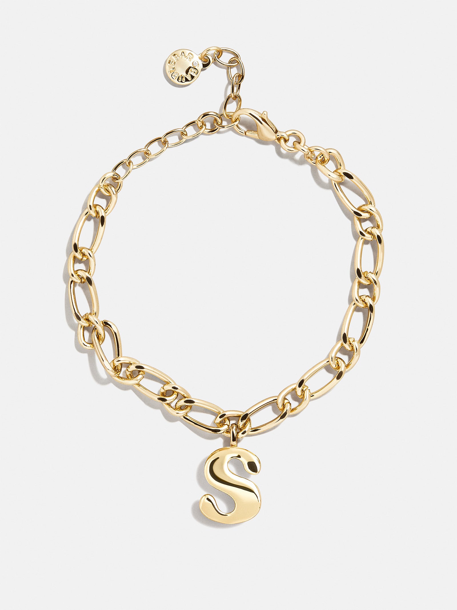 Premium Chunky Initial Charm Bracelet - Gold