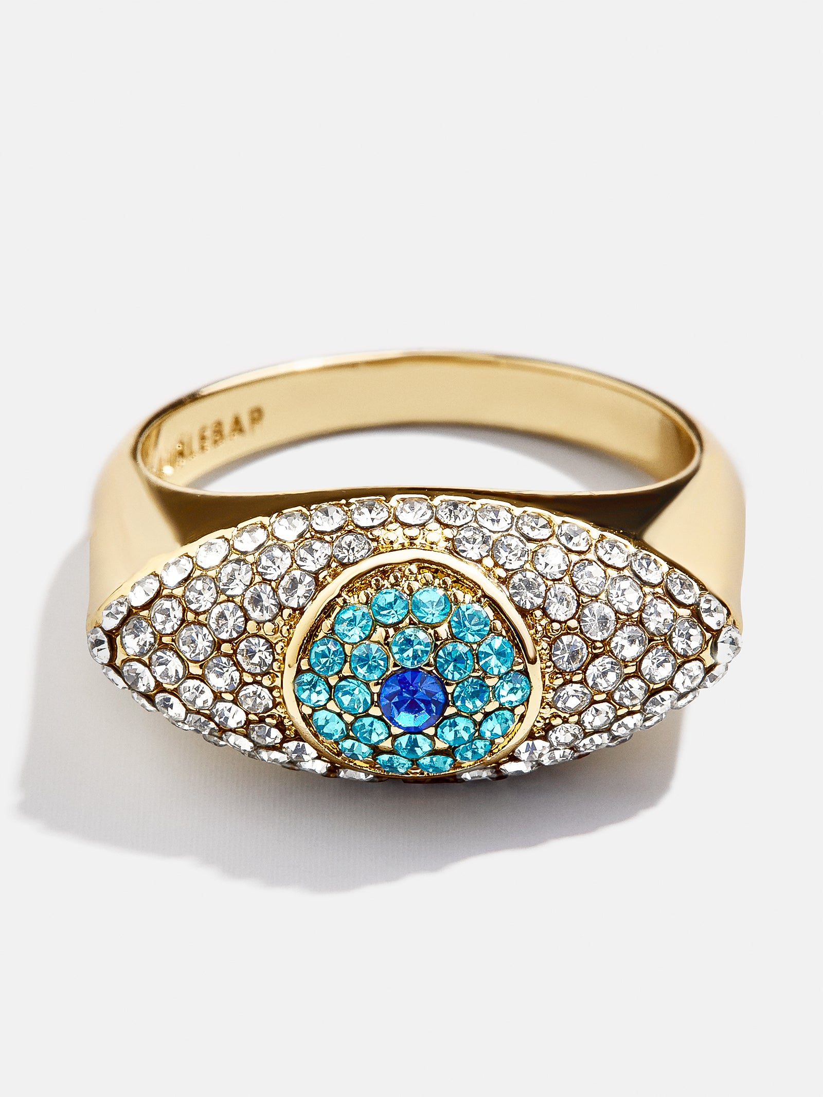 Premium Evil Eye Statement Ring - Gold/Pavé