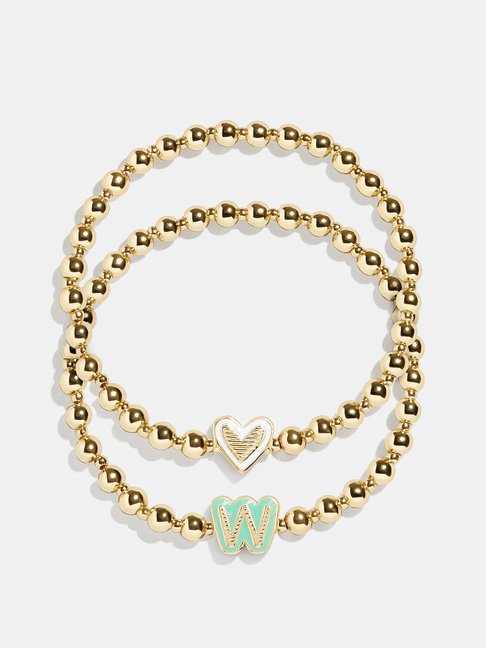 Premium Initial & Heart Kids' Pisa Bracelet Set - Gold | Ultimate Gift for Little Ones