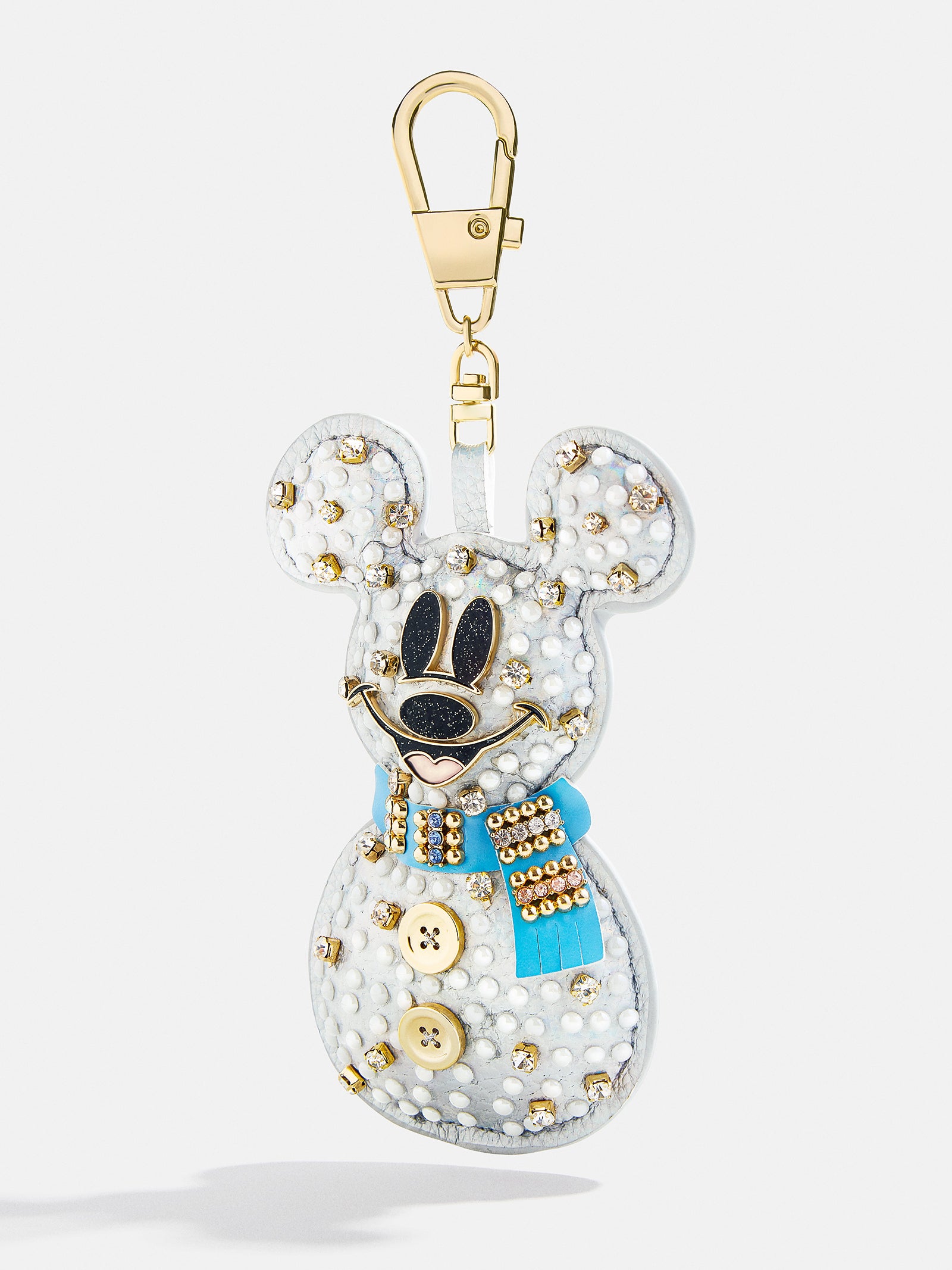 Disney Premium Mickey Mouse Snowman Puff Bag Charm - Ultimate Winter Accessory