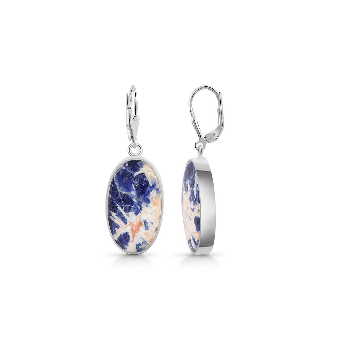 Premium Sodalite Statement Earrings - Ultimate Elegance (SDL-E-18)