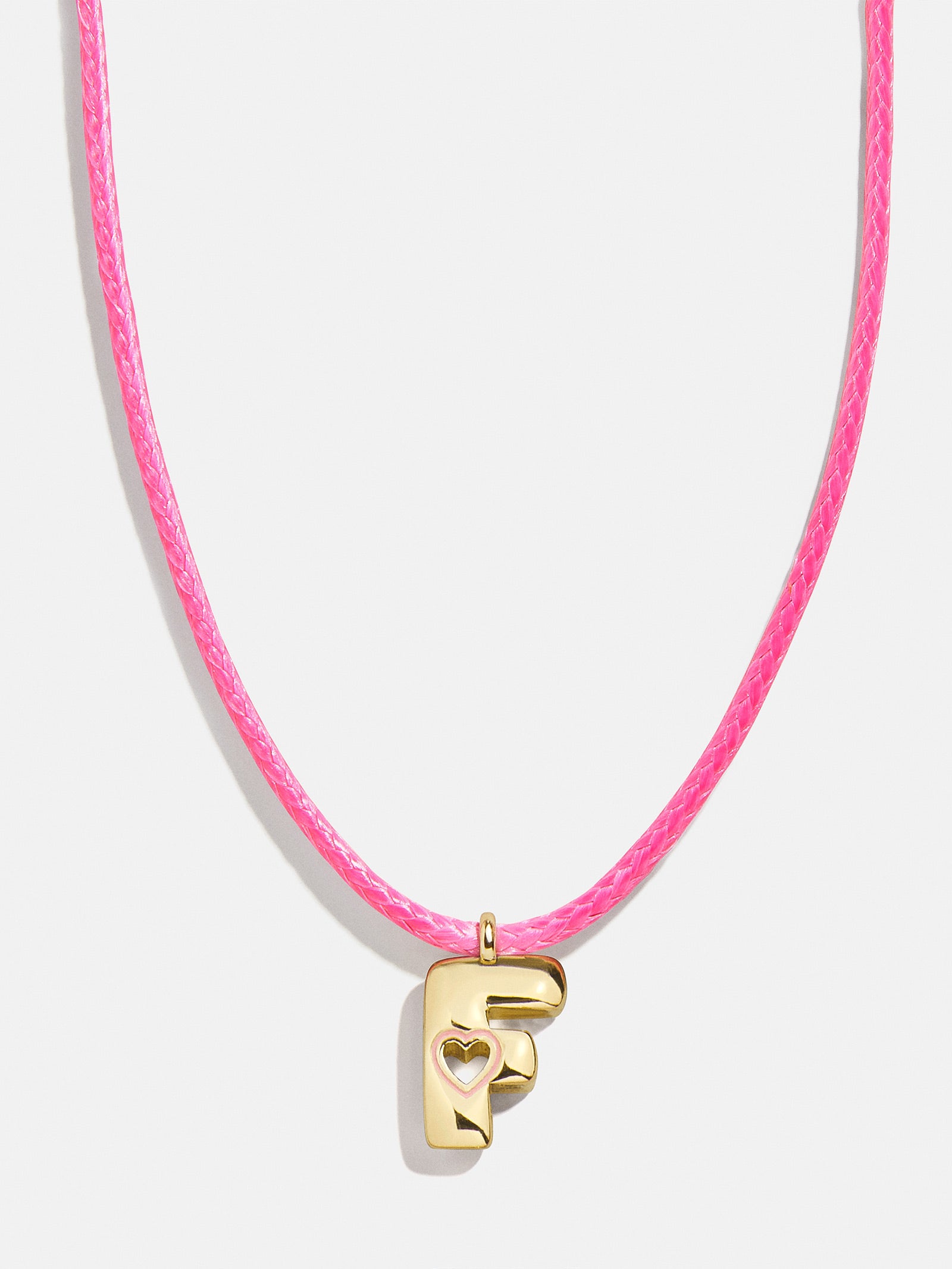 Premium Personalized Kids Initial Necklace - Light Pink