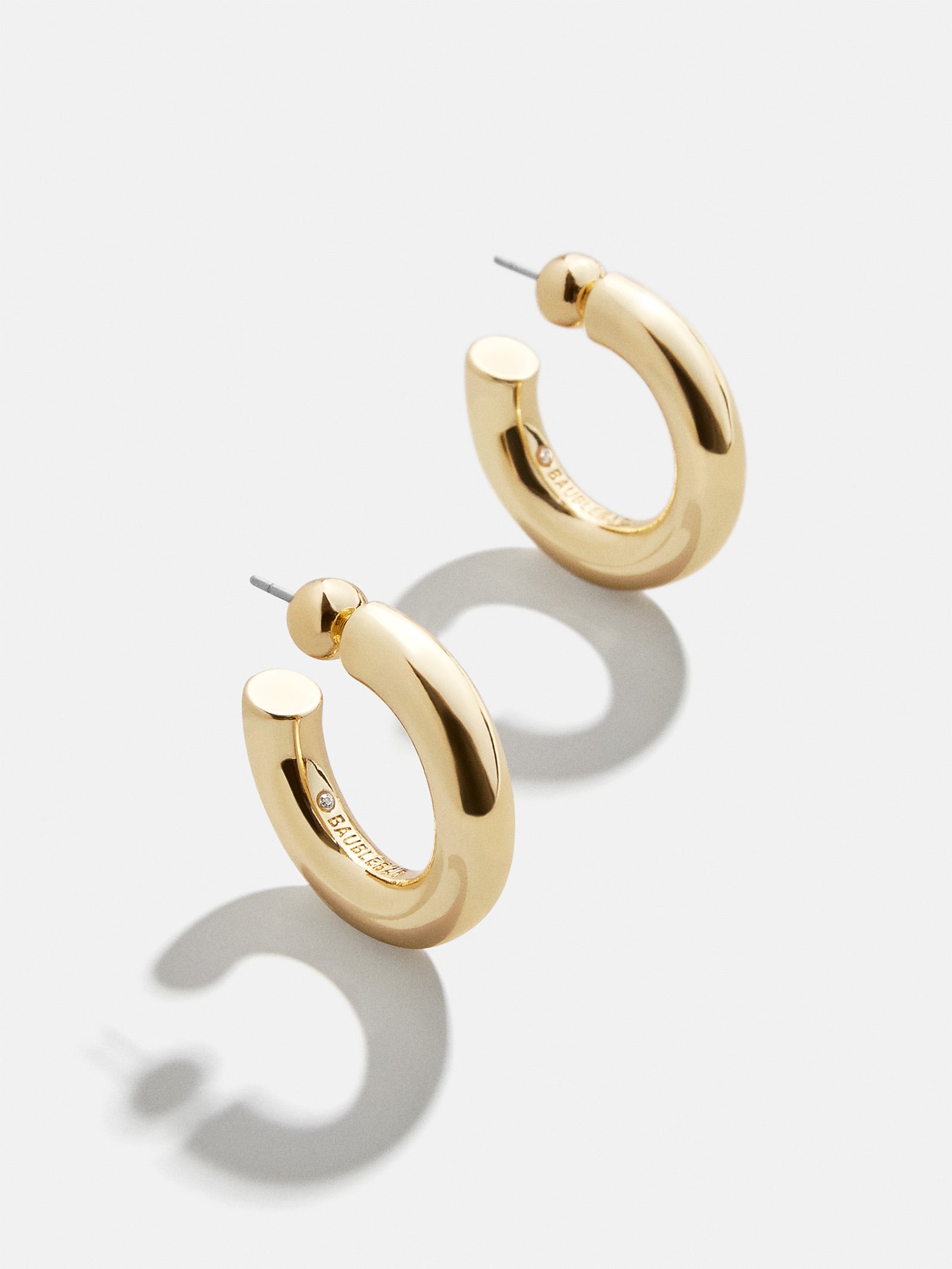 Premium Dalilah Hoop Earrings - 23MM Gold Finish