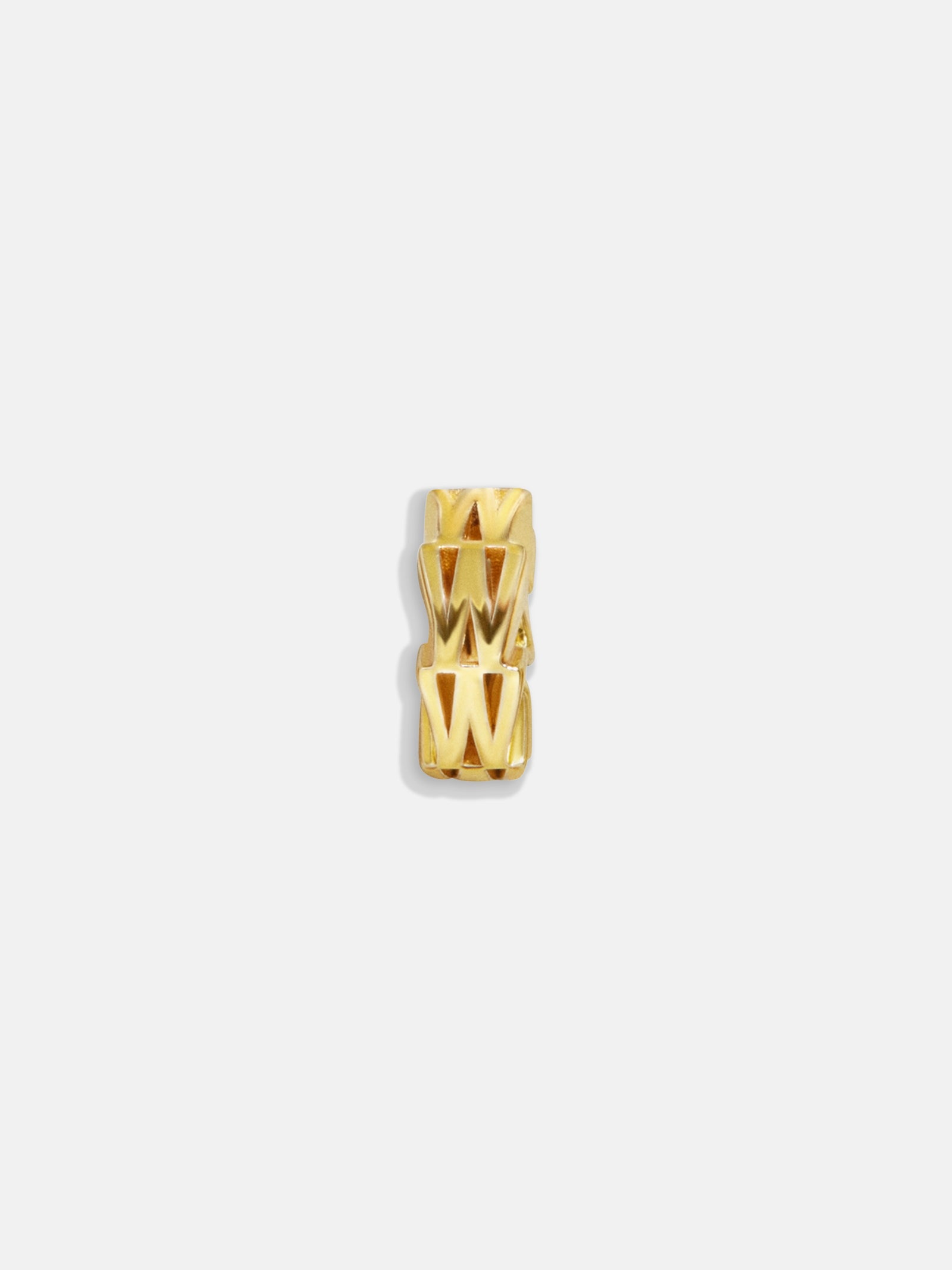 Premium Gold Initial Bead Charm - W | Modern Layering Essential