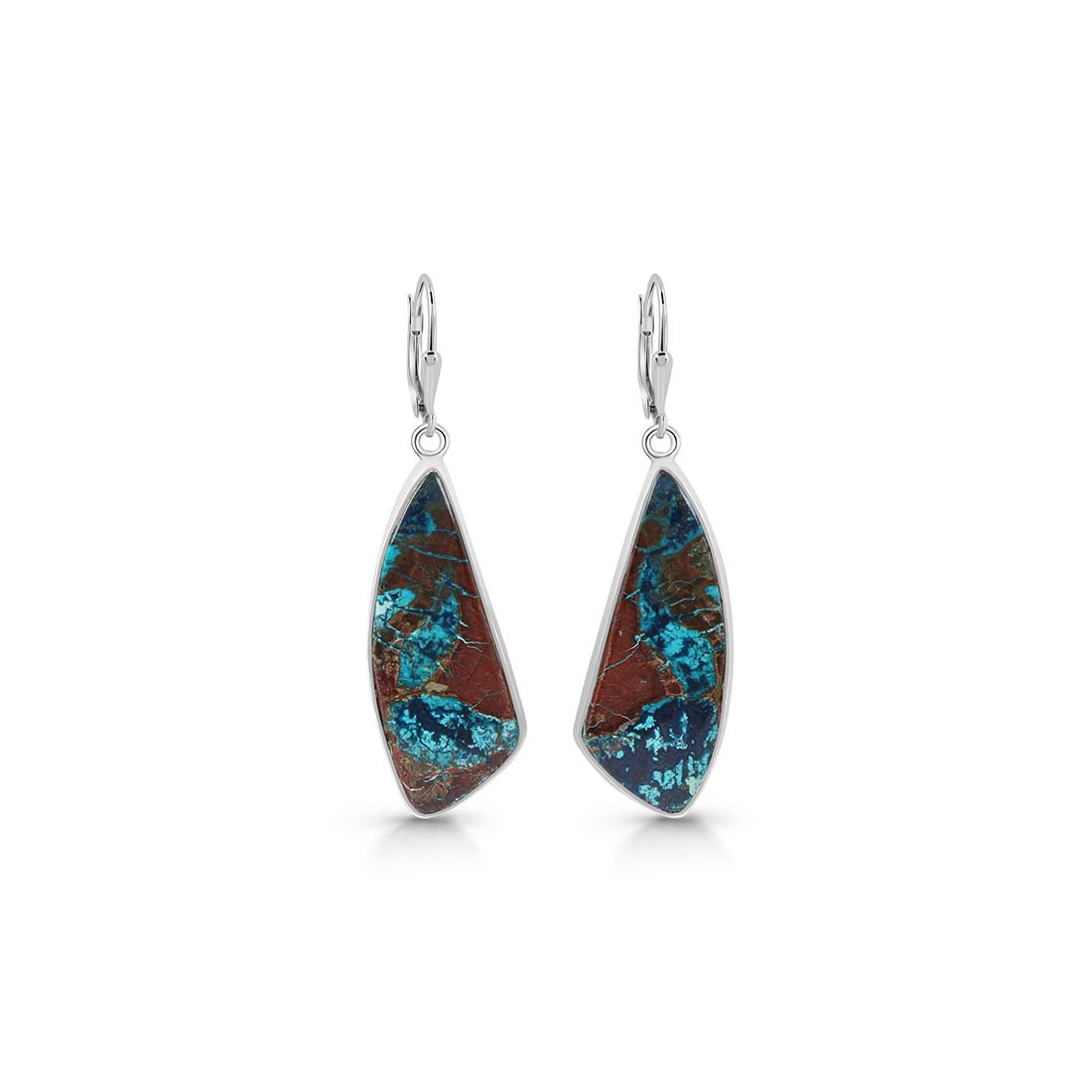 Premium Shattuckite Statement Earrings - STK-E-22