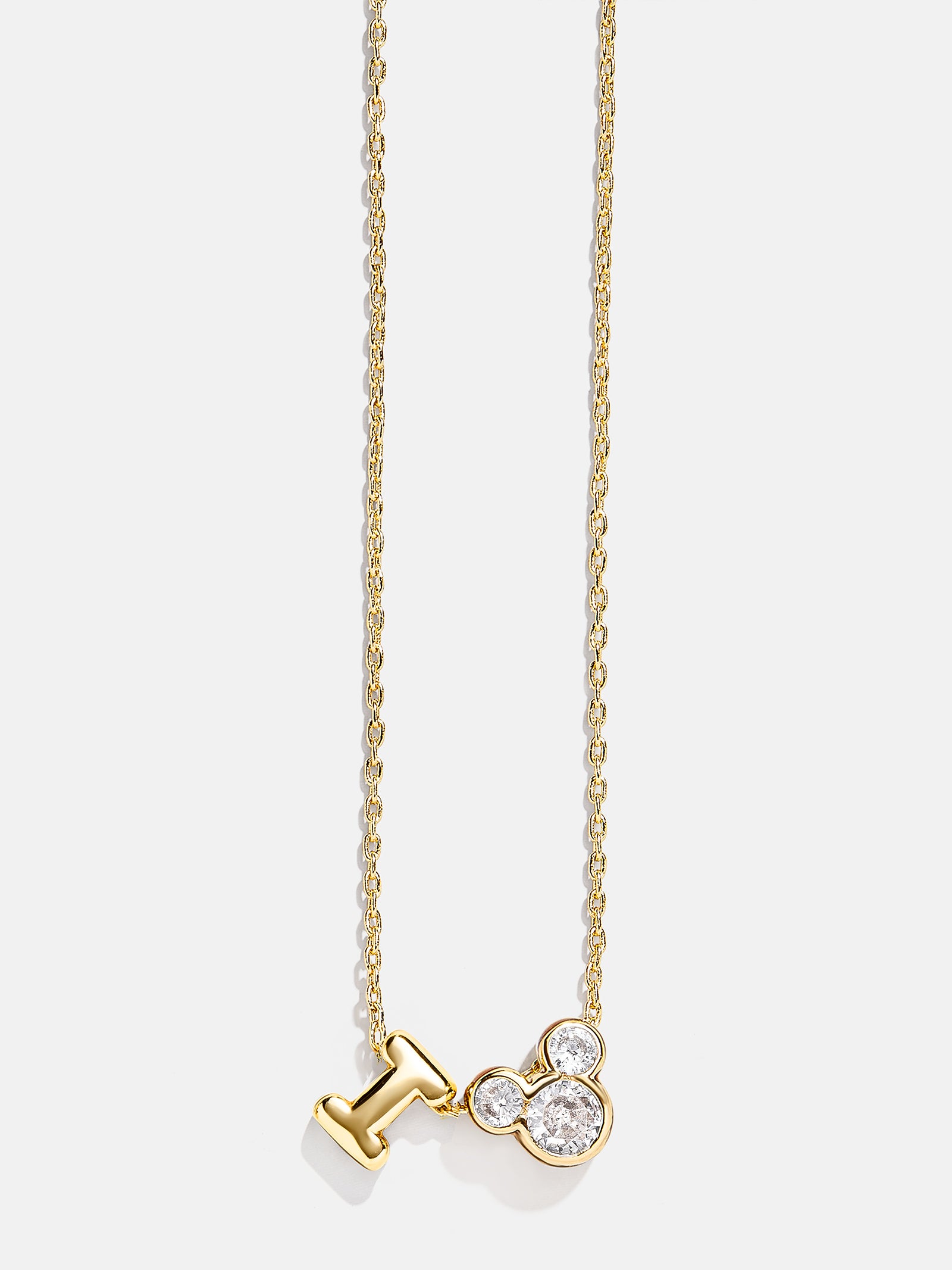 Premium Disney Mickey Mouse Initial Necklace - Gold/Pavé | Ultimate Disney Jewelry