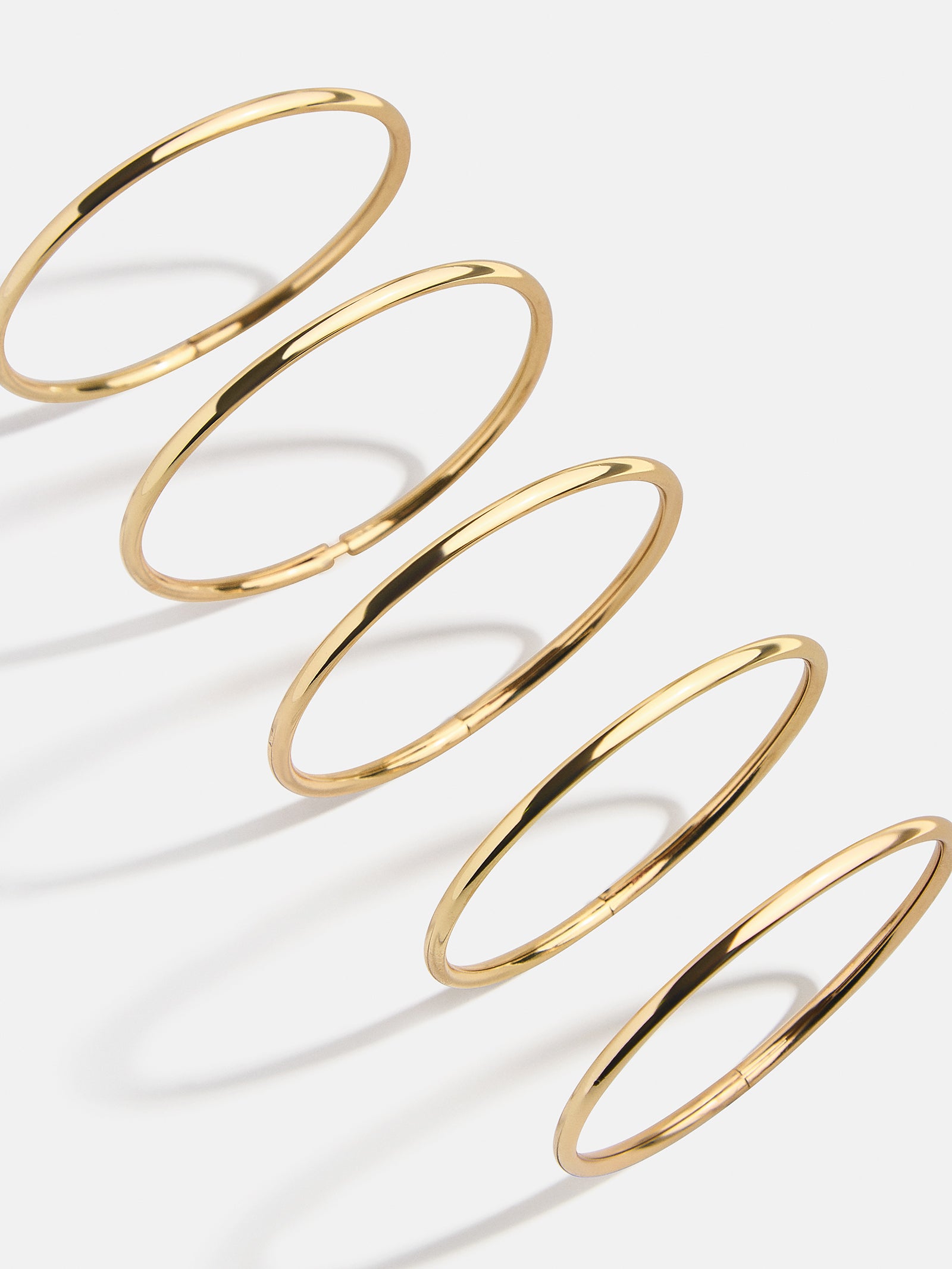 Premium Alexia Stackable Bangles - Gold Collection