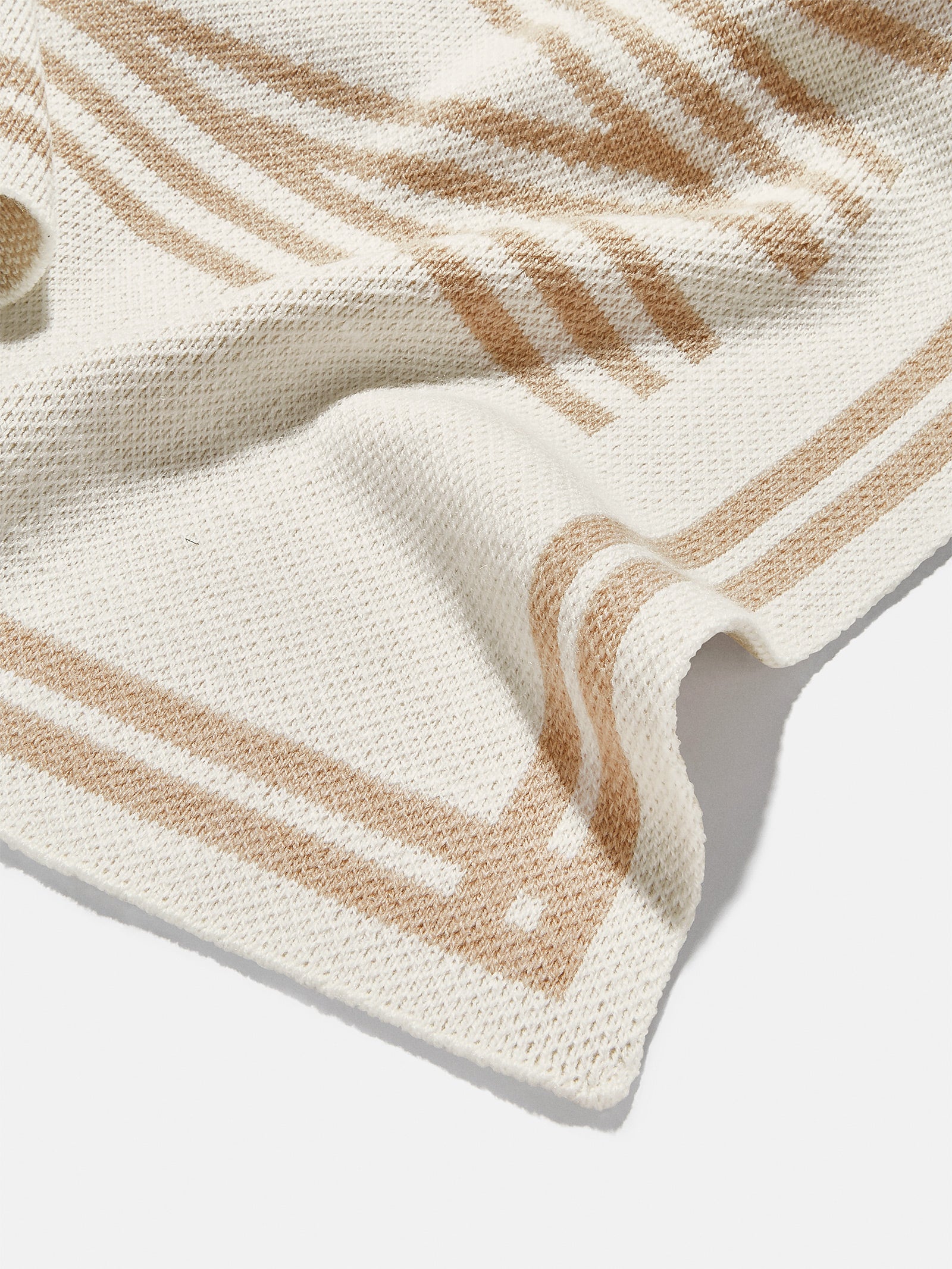 Premium Personalized Stripes Blanket - Beige/Tan