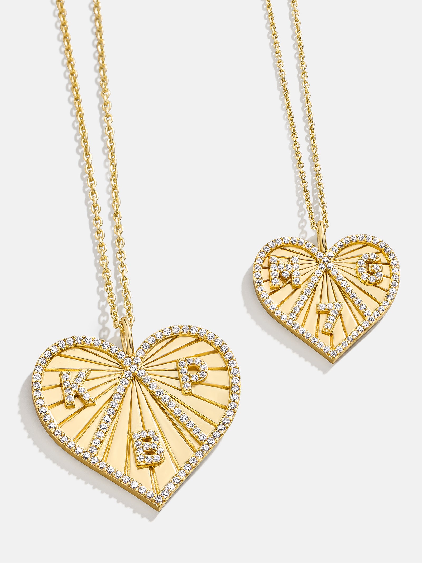 Premium 18K Gold Custom Heart Medallion Necklace