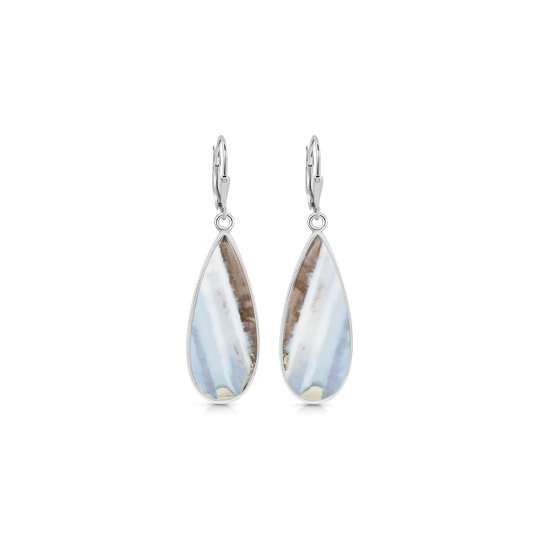 Premium Blue Opal Earrings - Elegant Sagacia Statement Jewelry (BLO-E-25)