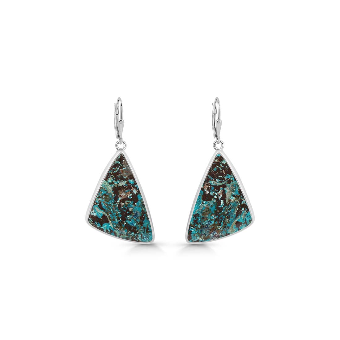 Premium Shattuckite Statement Earrings - STK-E-20 | Sagacia Jewelry