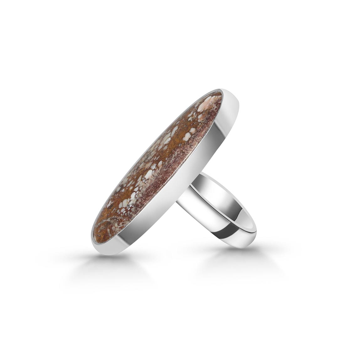 Premium Wild Horse Jasper Adjustable Ring - Elegant Statement Piece (WOJ-R-47)