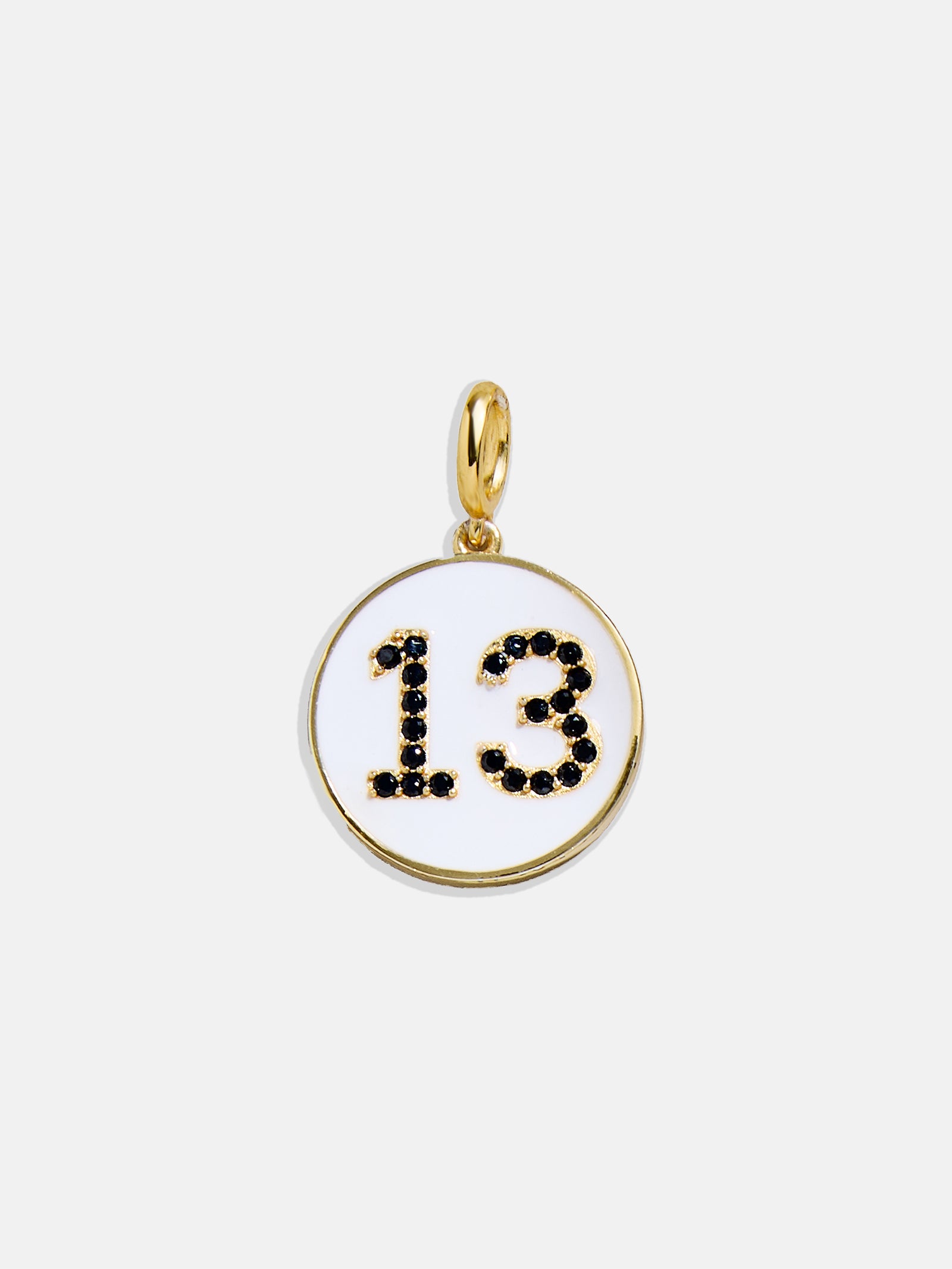 Premium Custom Enamel Number Charm - Gold Finish