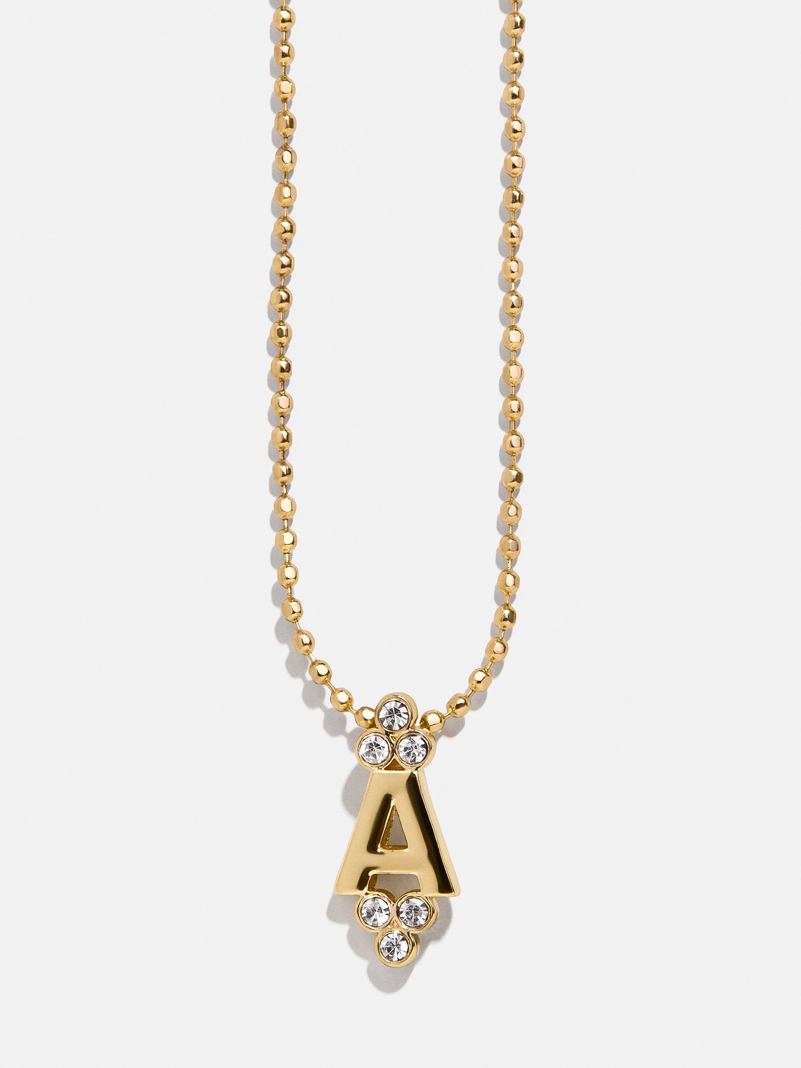 Premium Initial Triad Necklace - Gold & Pavé