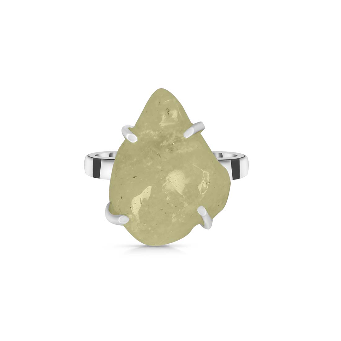 Premium Libyan Desert Glass Statement Ring - LDG-R-28