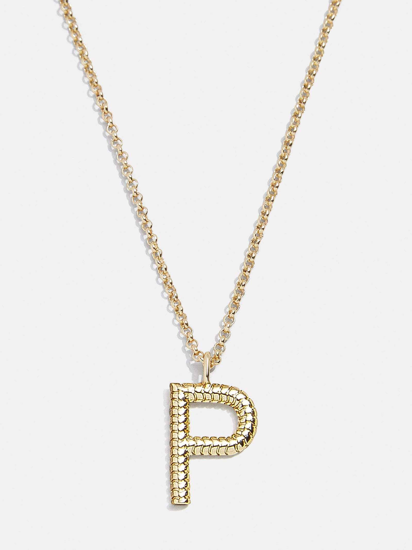 Premium Initial Necklace - Ribbed Textured Design