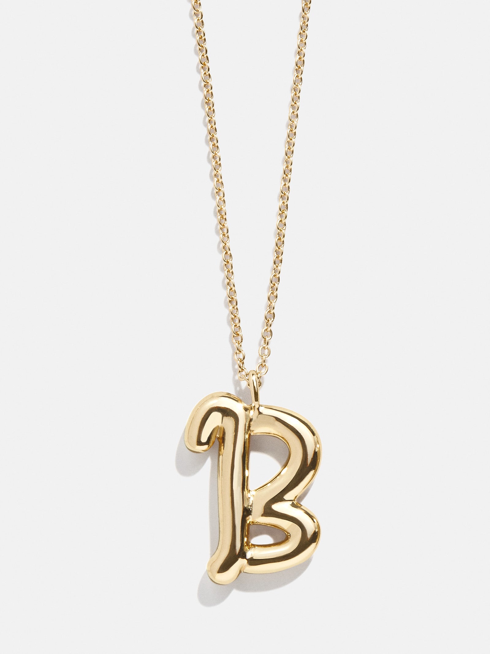 Premium 3D Bubble Script Initial Necklace - Modern Personalized Jewelry