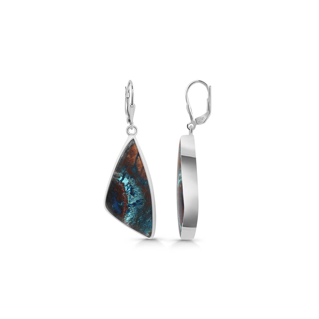 Premium Shattuckite Statement Earrings - Elegant Earthy Style