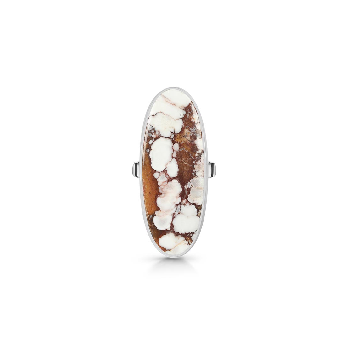 Premium Wild Horse Jasper Adjustable Ring - Elegant 925 Sterling Silver (WOJ-R-60)