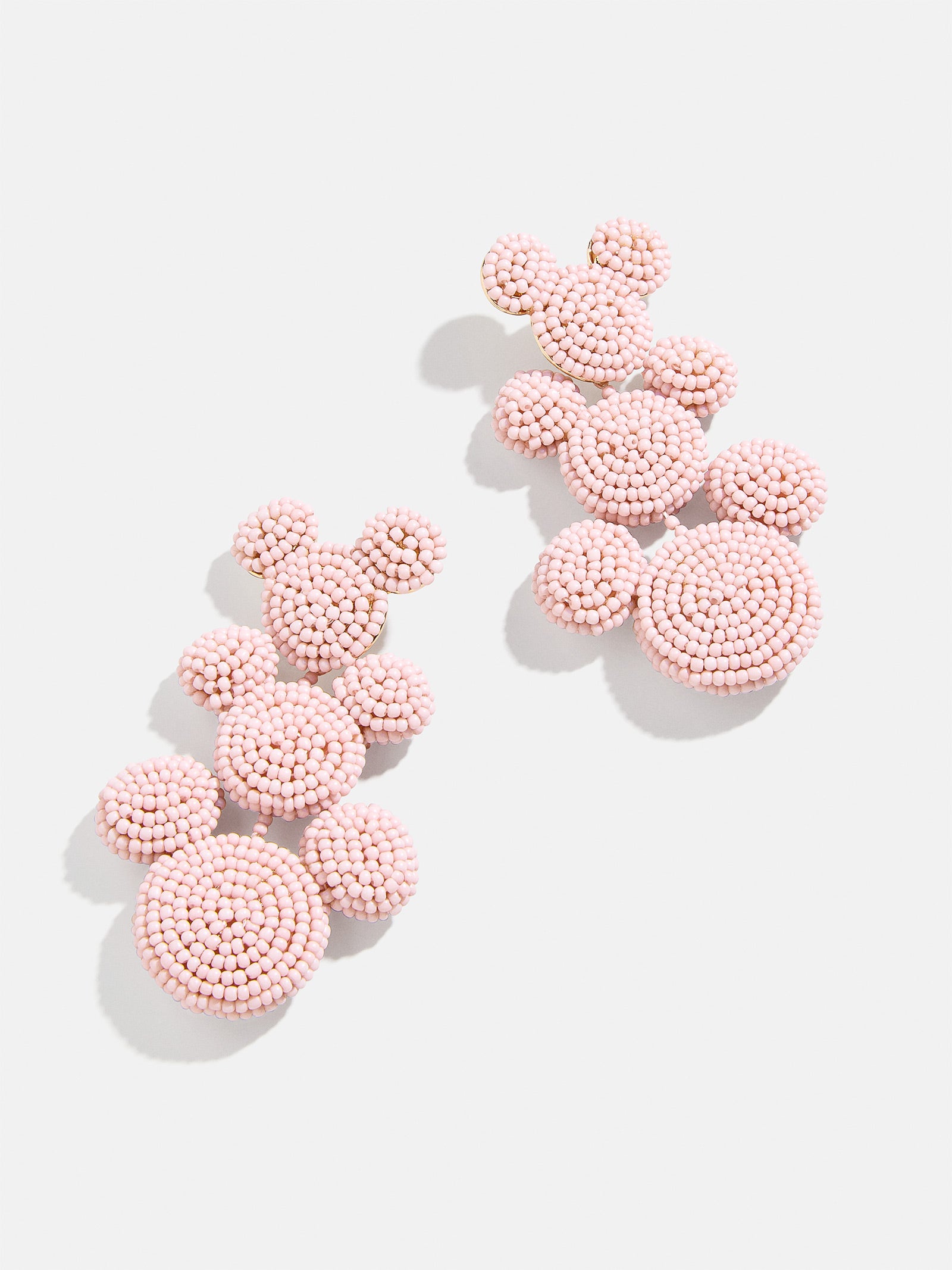 Premium Disney Mickey Mouse Beaded Statement Earrings - Vibrant Pink