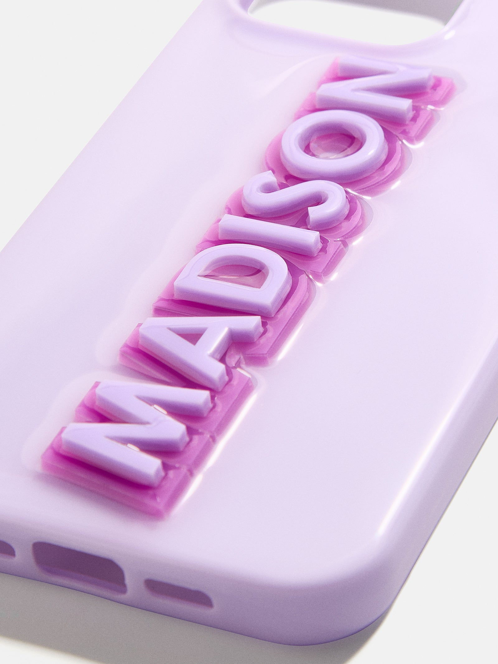 Premium Custom iPhone Case - Lavender Block Font Design