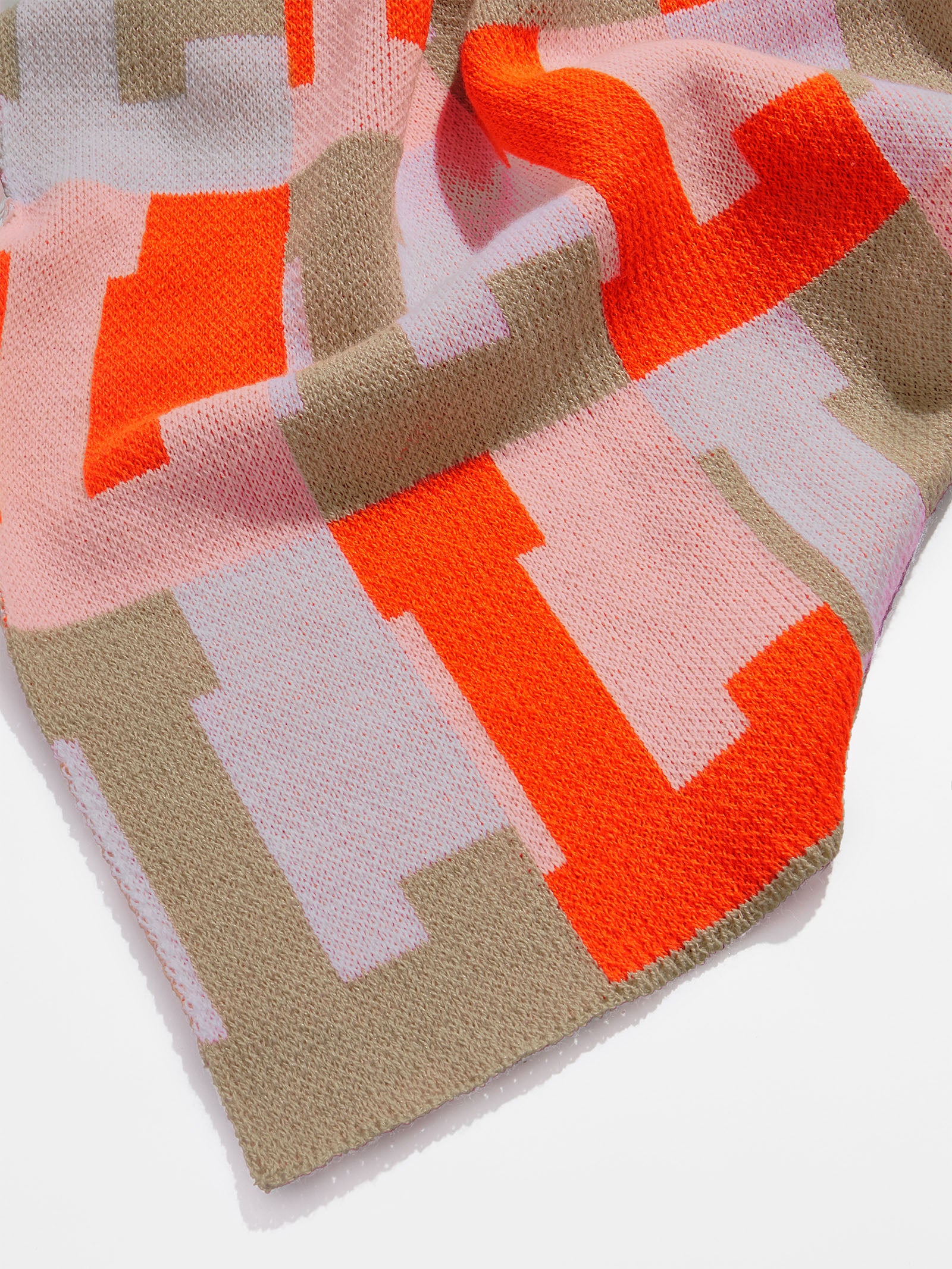 Premium On Repeat Custom Blanket - Light Pink & Orange | Personalized Initial Design