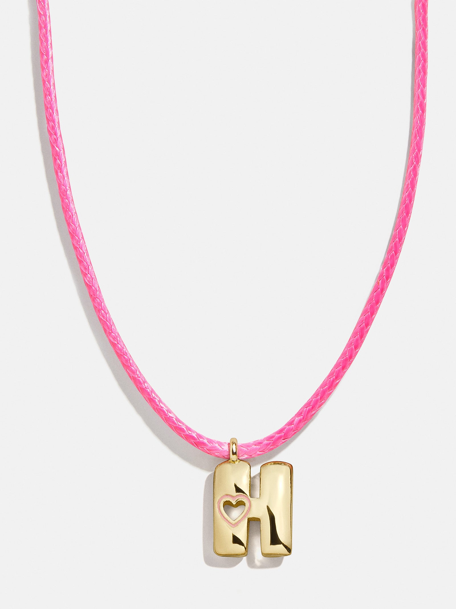 Premium Personalized Kids Initial Necklace - Light Pink