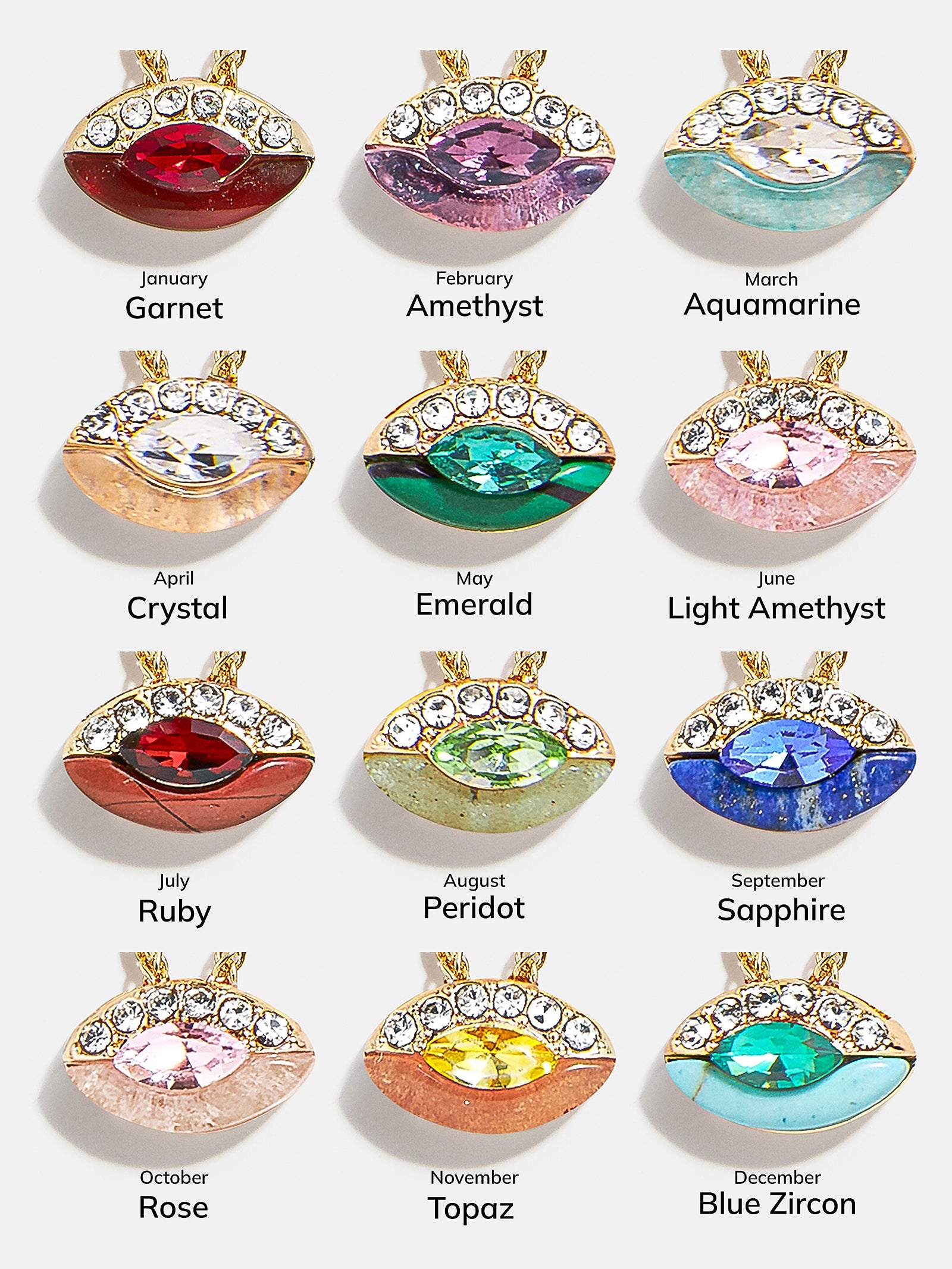 Premium Ruby Birthstone Necklace with Crystal Accents