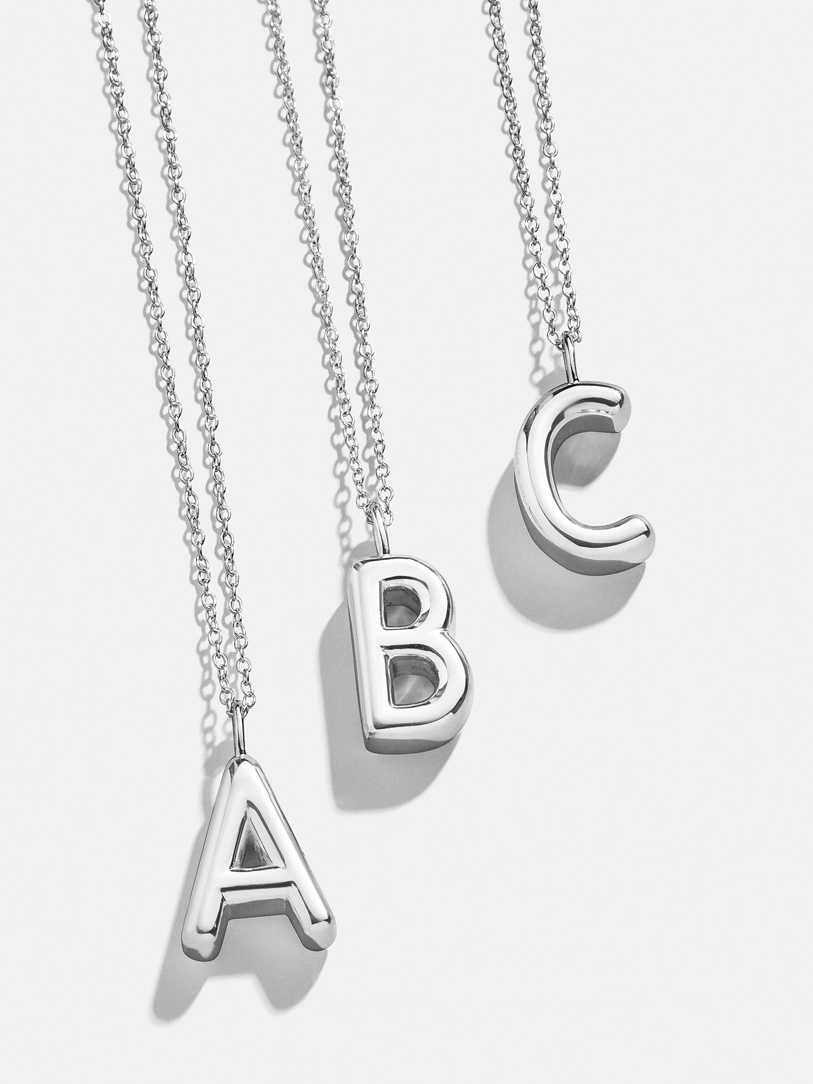 Premium Custom Silver Initial Necklace - Minimalist & Adjustable