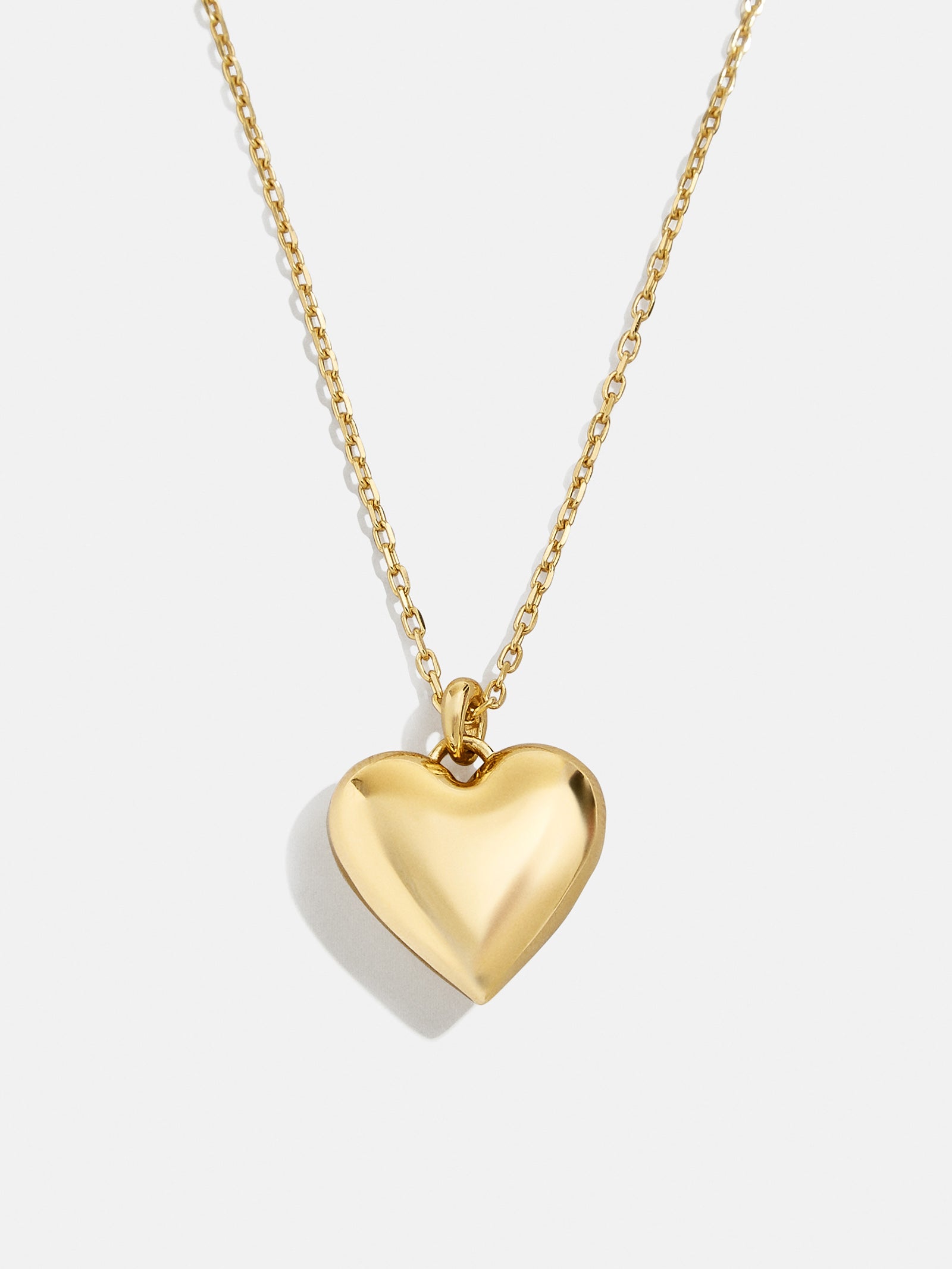 Premium Puffy Heart 18K Gold Custom Engraved Pendant Necklace - Ultimate Personalized Jewelry