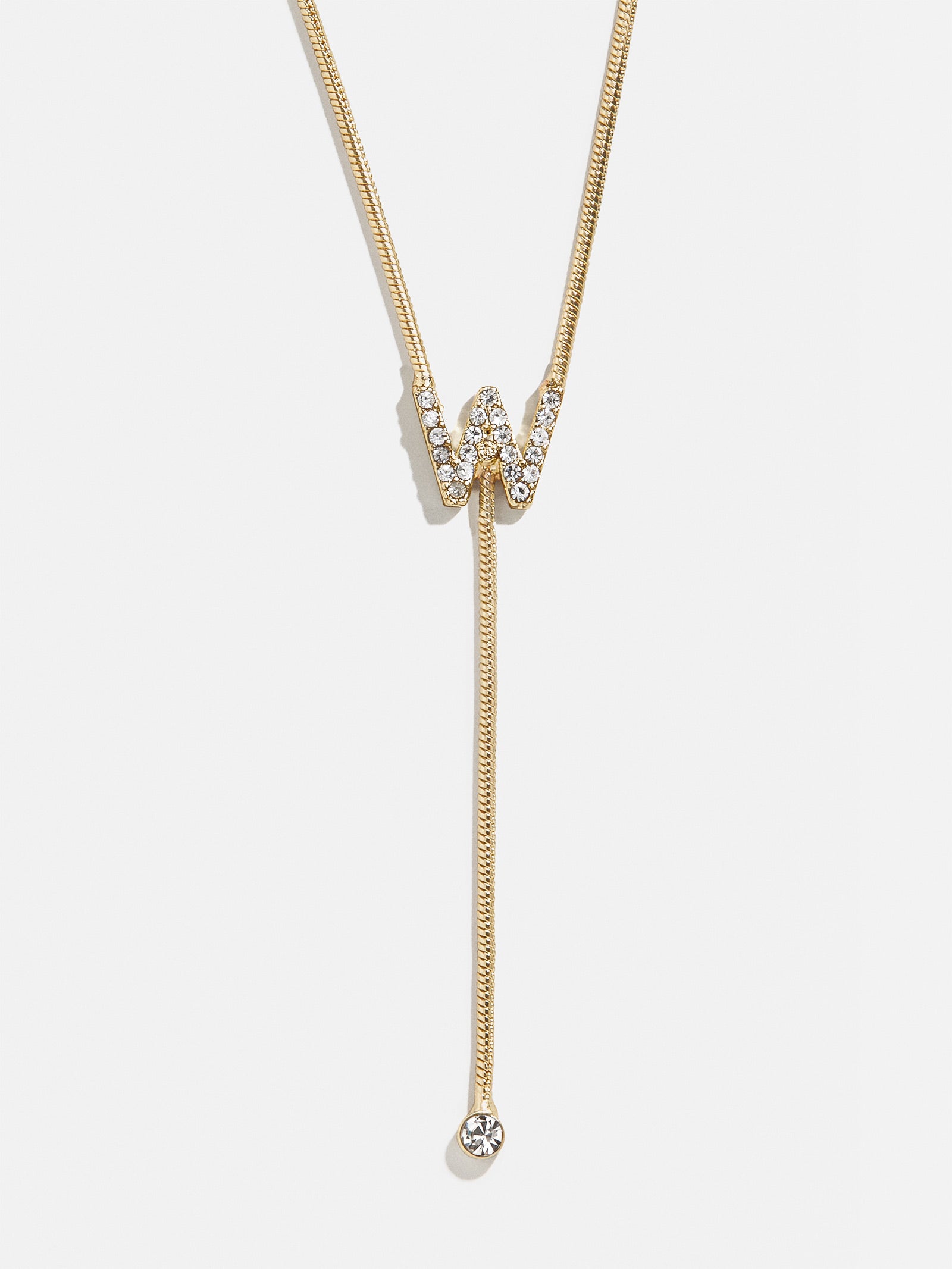 Premium Pavé Initial Y-Chain Necklace - Gold Elegance