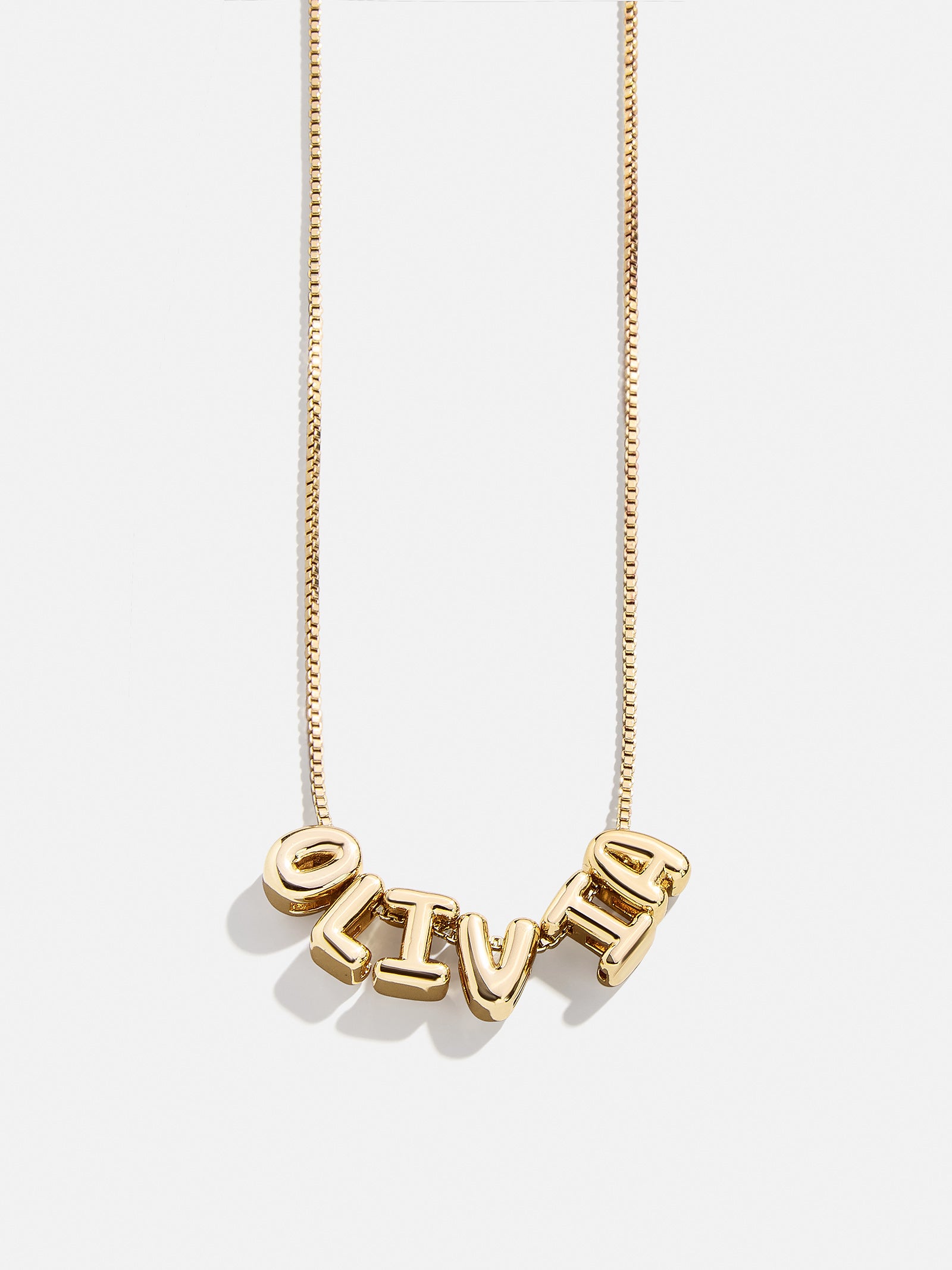 Premium Custom Bubble Letter Necklace - Gold | Personalized Modern Jewelry