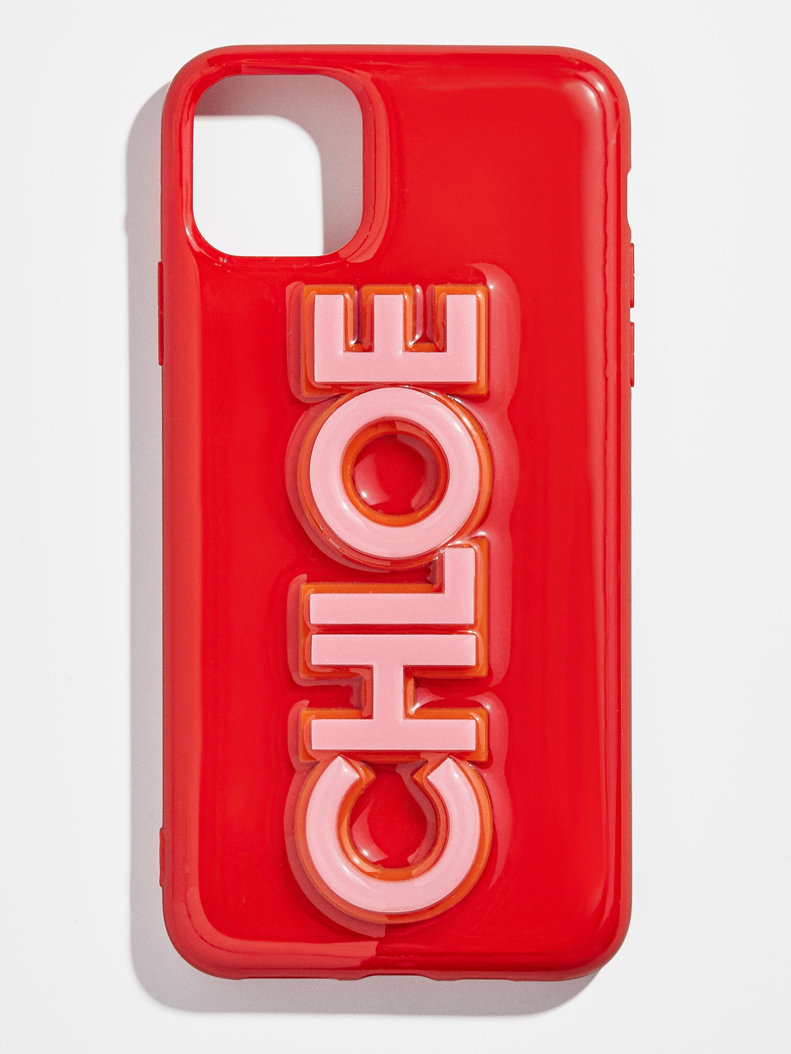 Ultimate Block Font Custom iPhone Case - Vibrant Red/Pink