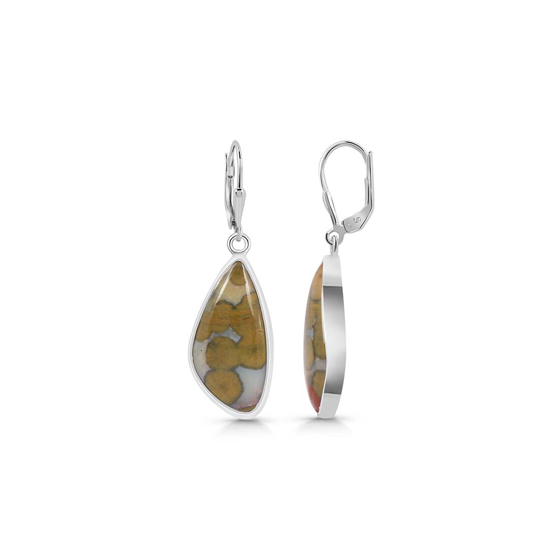 Premium Ocean Jasper Statement Earrings - Ultimate Elegance (OCJ-E-16)