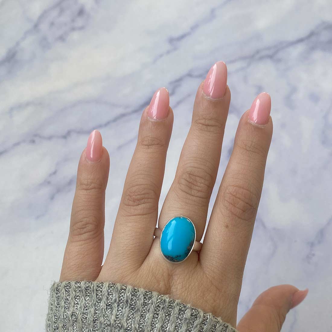 Premium Turquoise Adjustable Statement Ring - TRQ-R-171