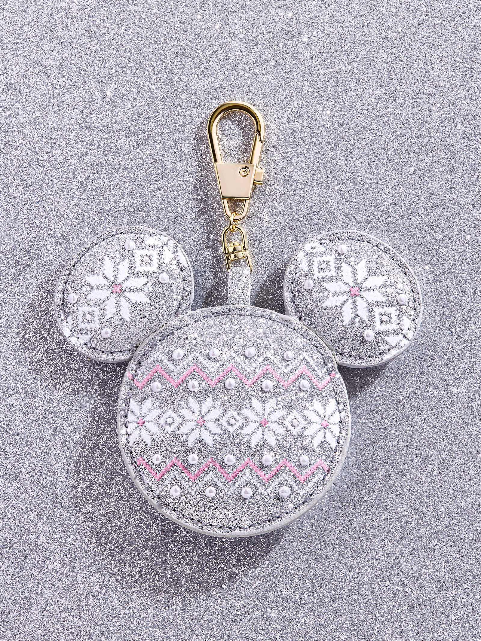 Premium Disney Mickey Mouse Puff Bag Charm - Holiday Magic Accessory