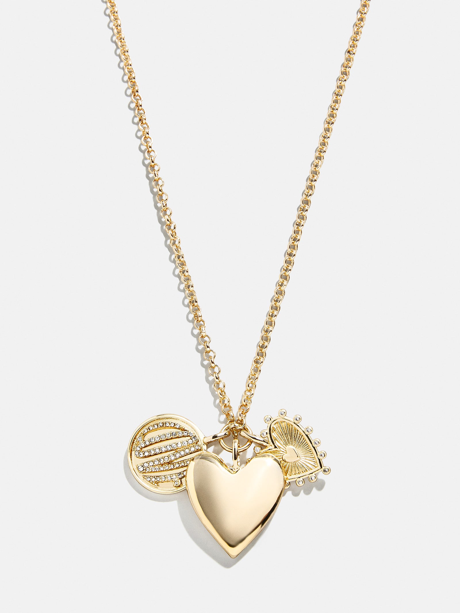 Premium Heart Cluster Charm Necklace - Romantic Statement Piece