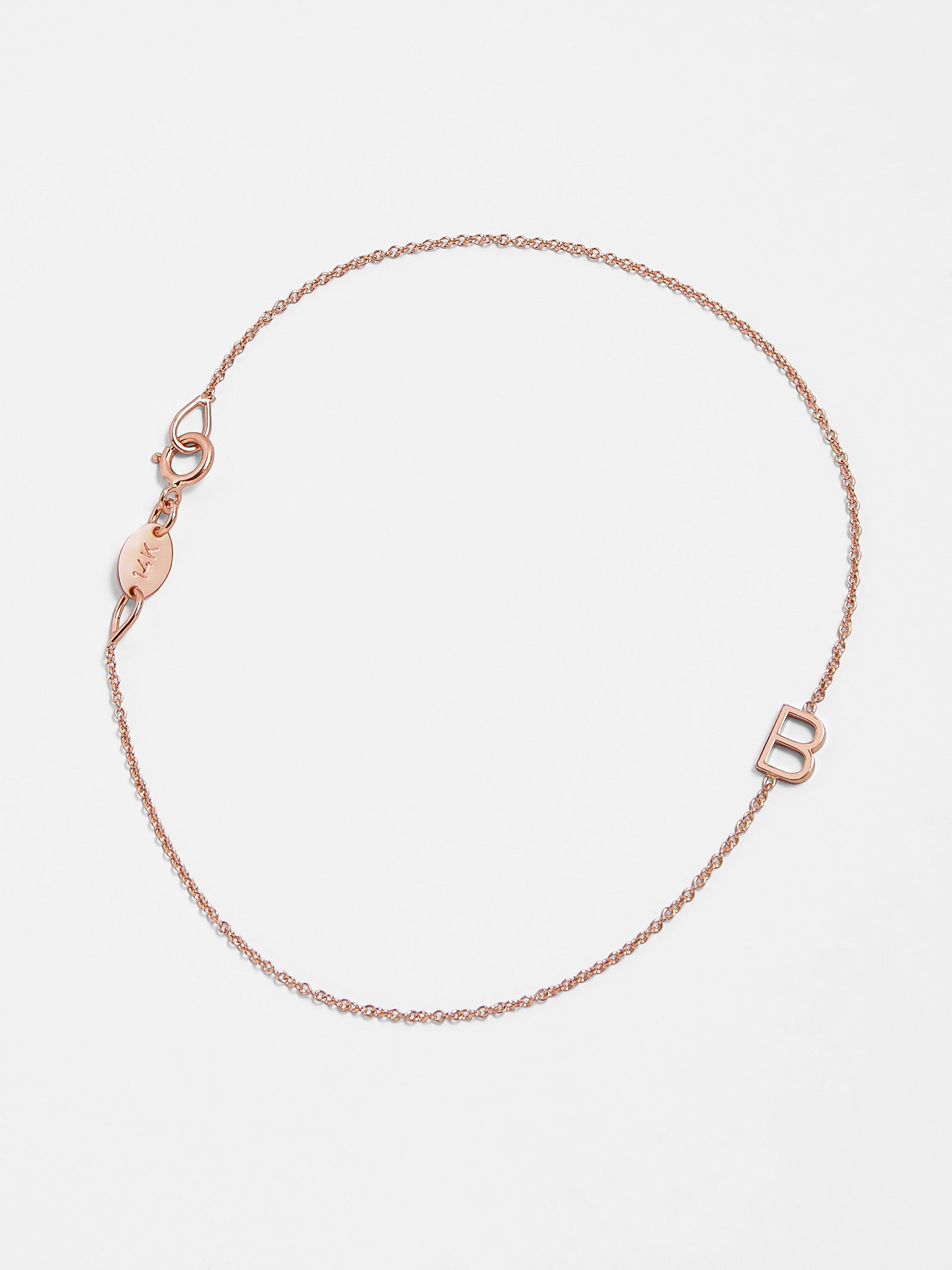 Premium Maya Brenner Mini Initial Bracelet - 14K Gold