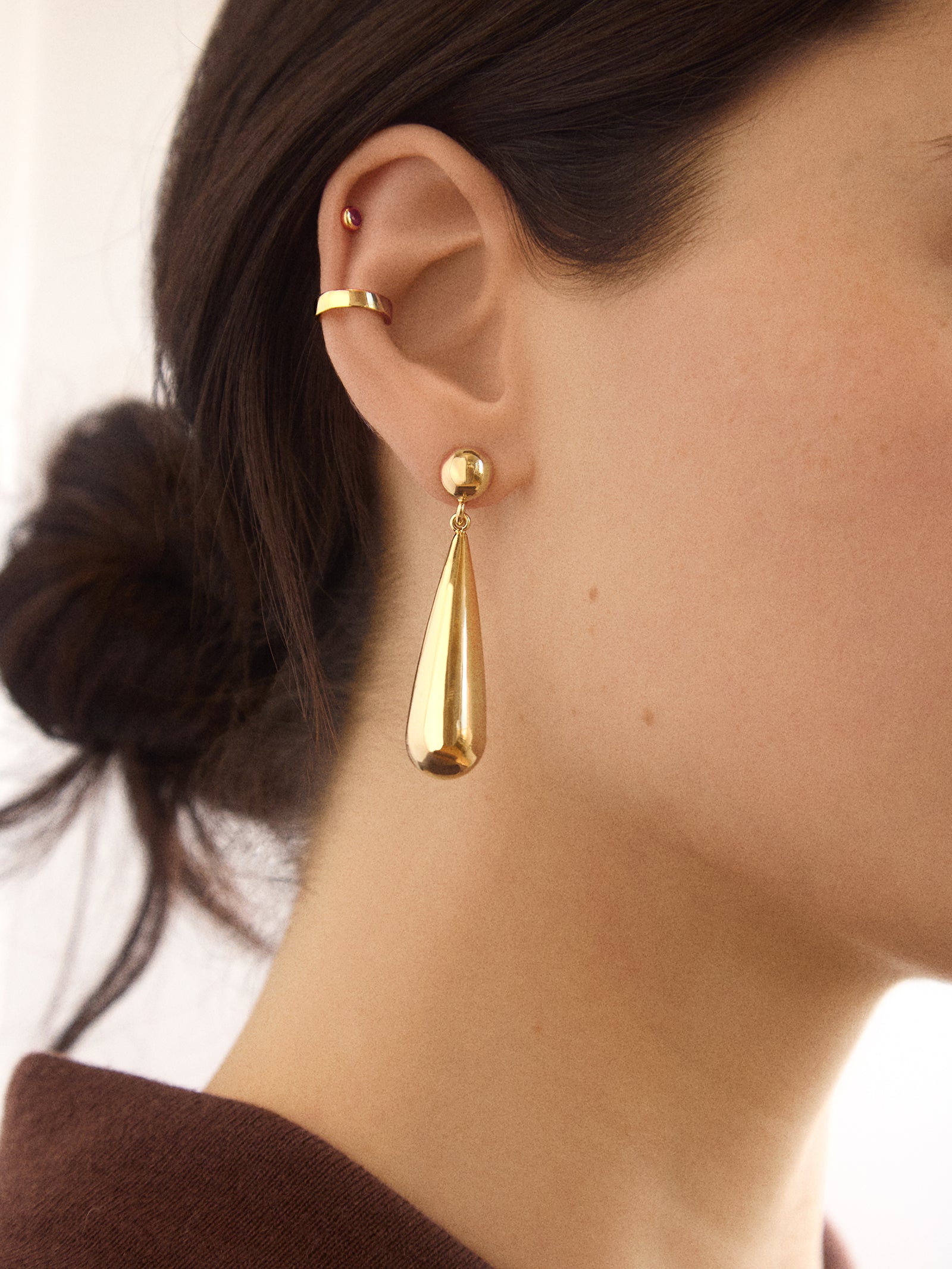 Premium Remi Gold Teardrop Earrings