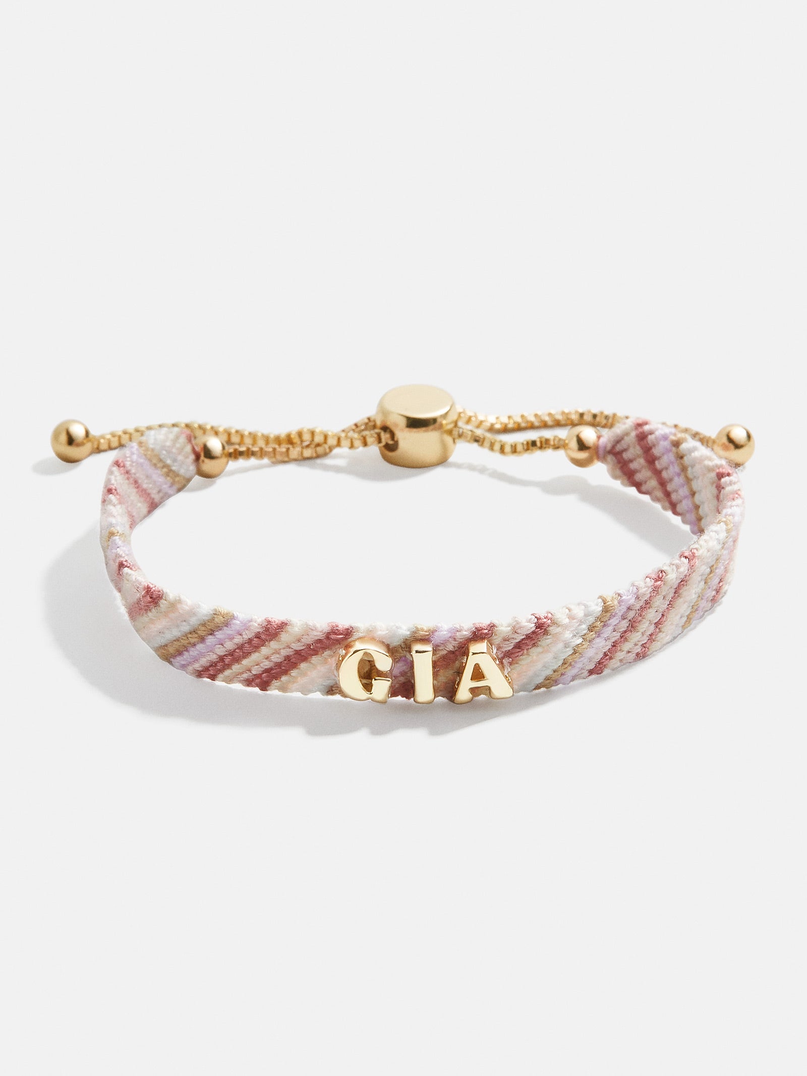 Premium Custom Woven Friendship Bracelet - Pink Ombre Stripe