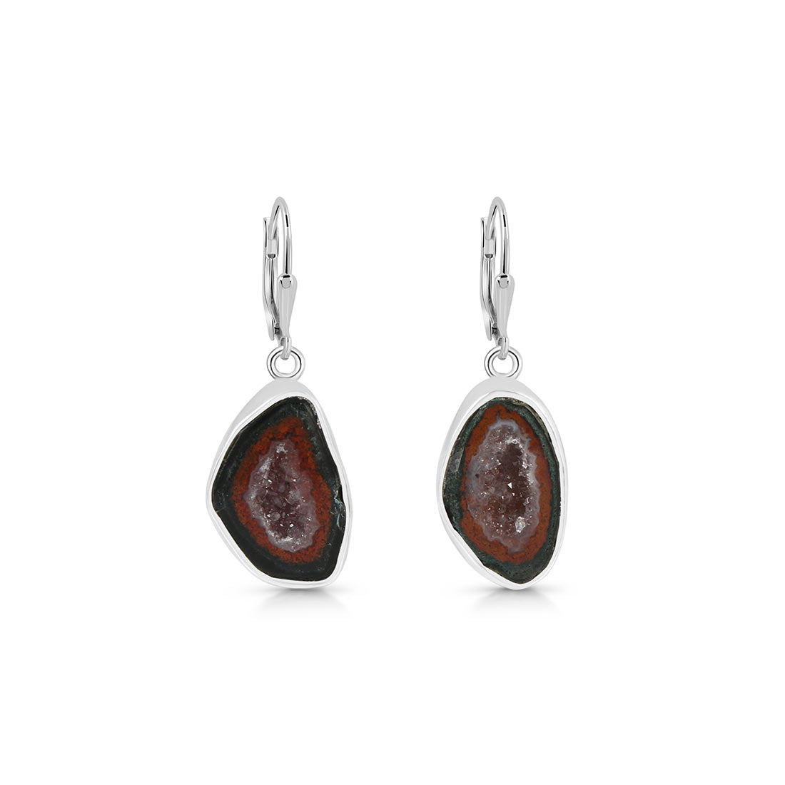 Premium Coconut Geode Statement Earrings - (CCG-E-21)