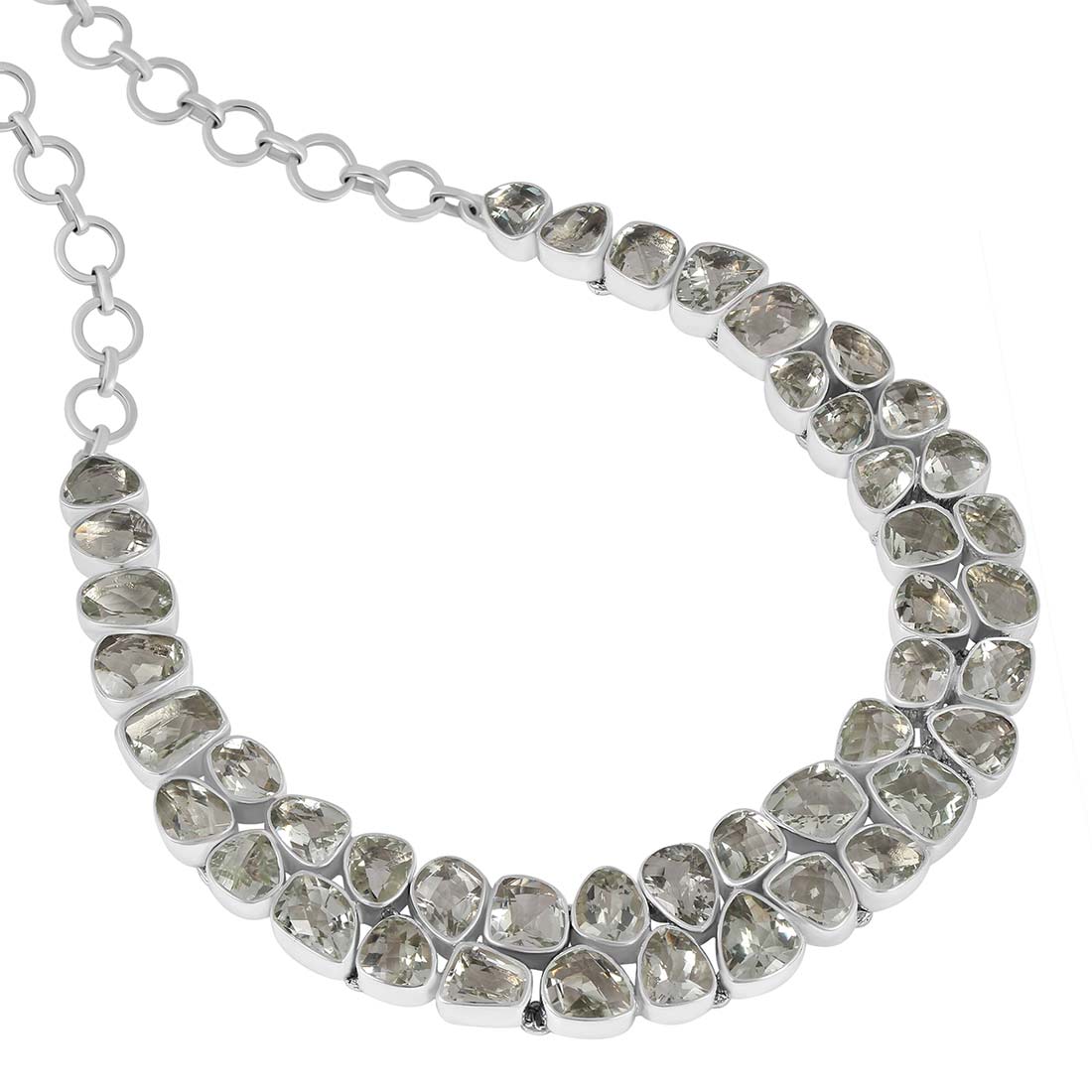 Premium Green Amethyst Statement Necklace - GRA-N-1