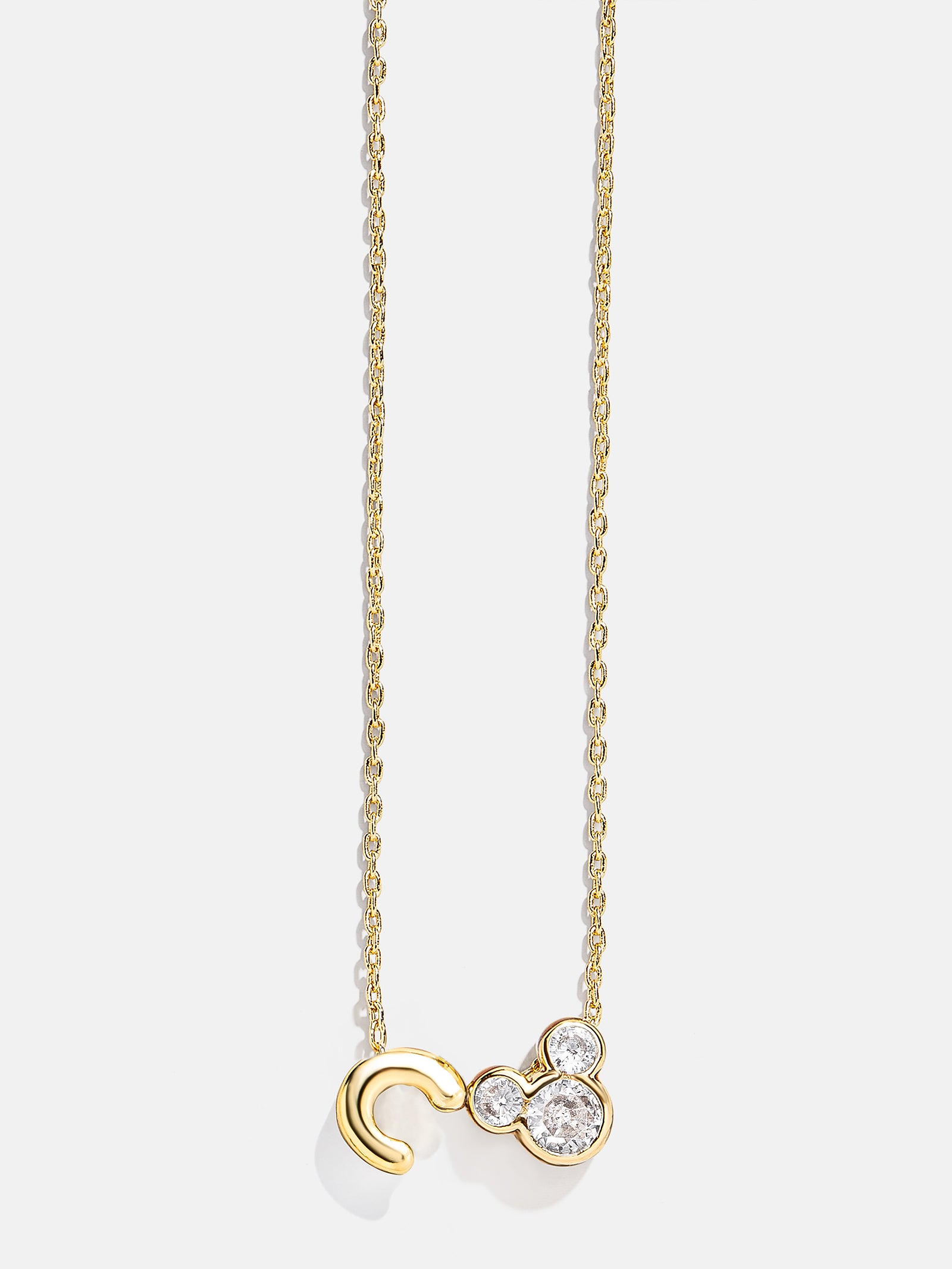 Premium Disney Mickey Mouse Initial Necklace - Gold/Pavé | Ultimate Disney Jewelry