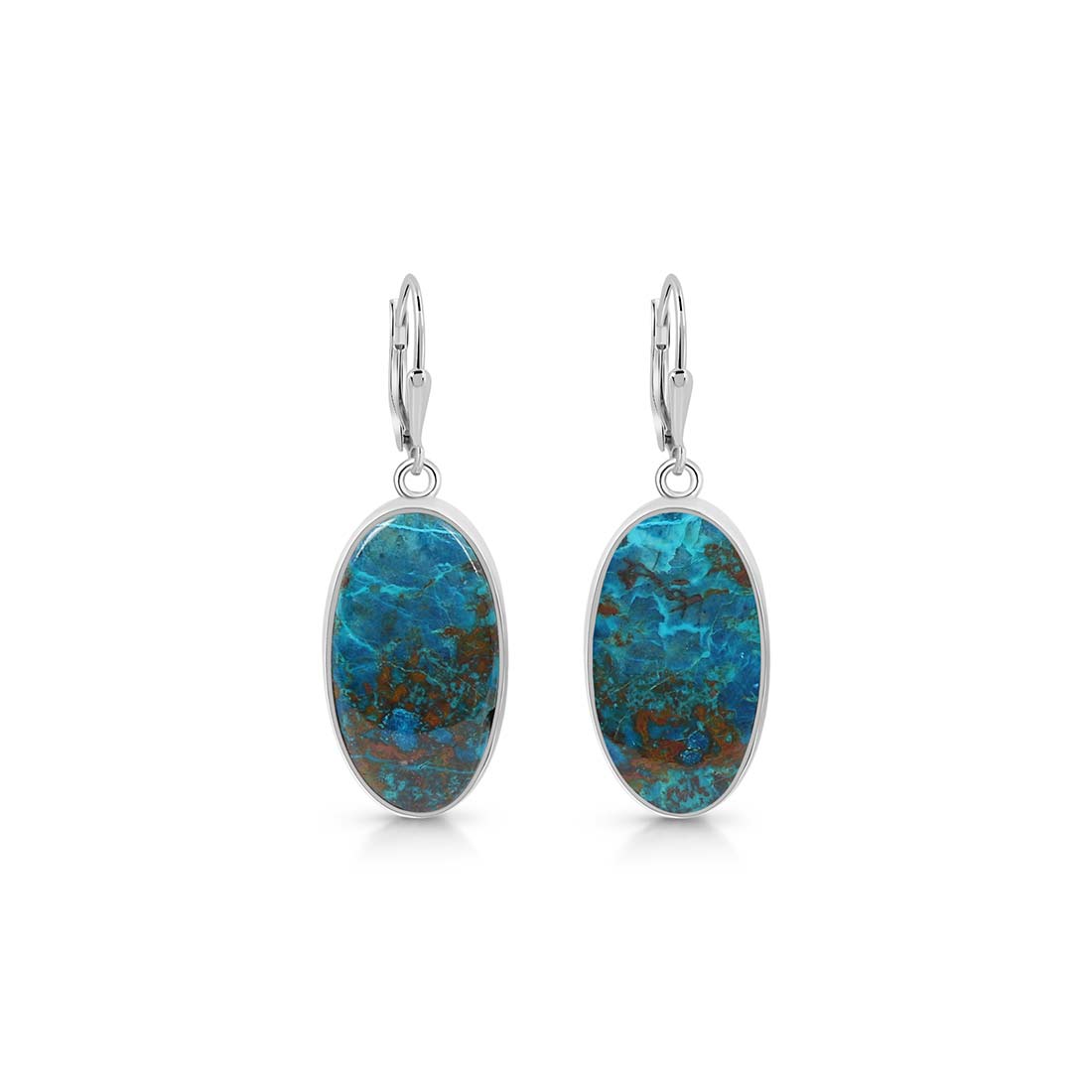 Premium Shattuckite Statement Earrings - Elegant Earthy Design