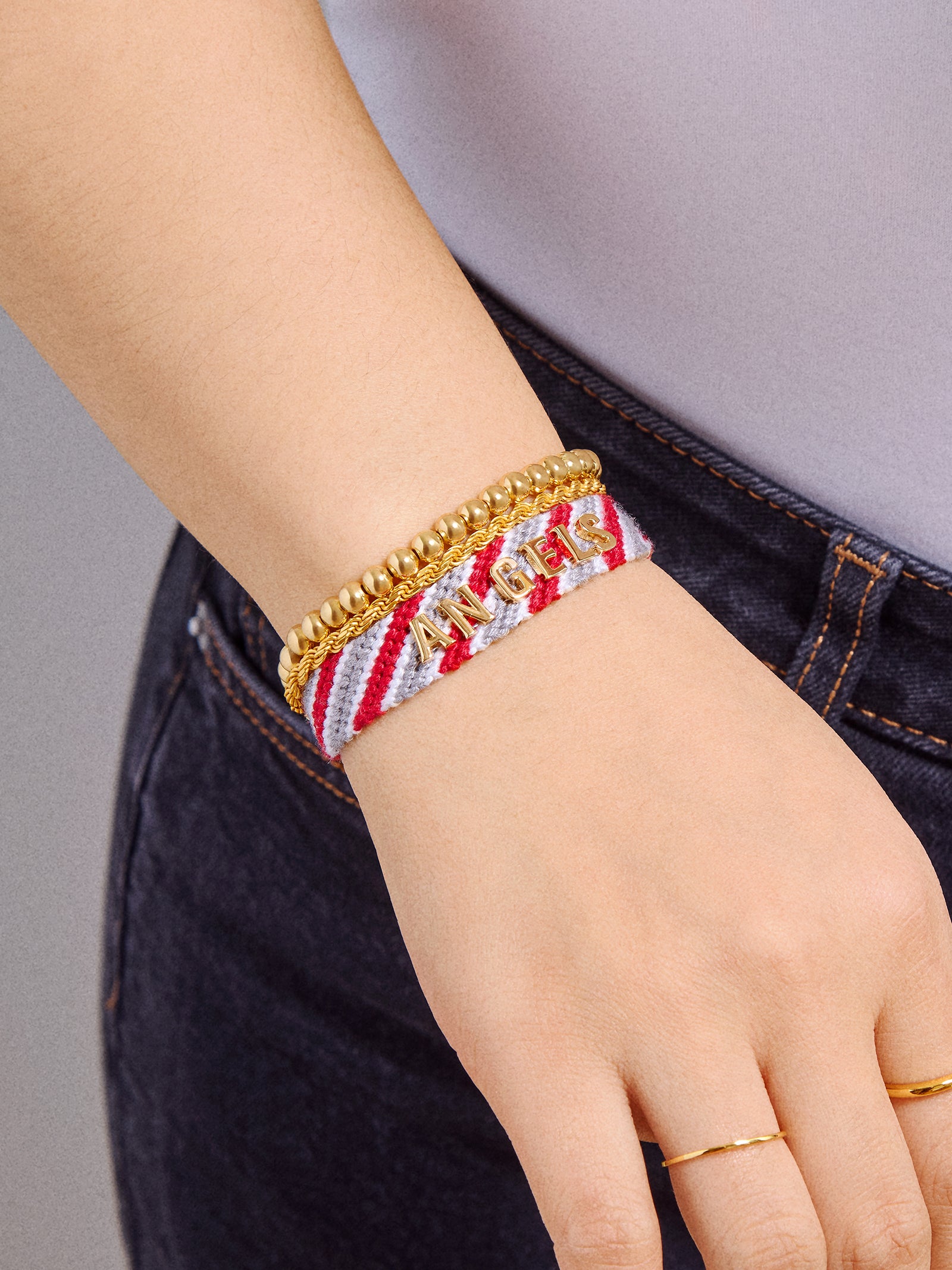 Premium MLB Woven Friendship Bracelet - Los Angeles Angels | Ultimate Fan Accessory