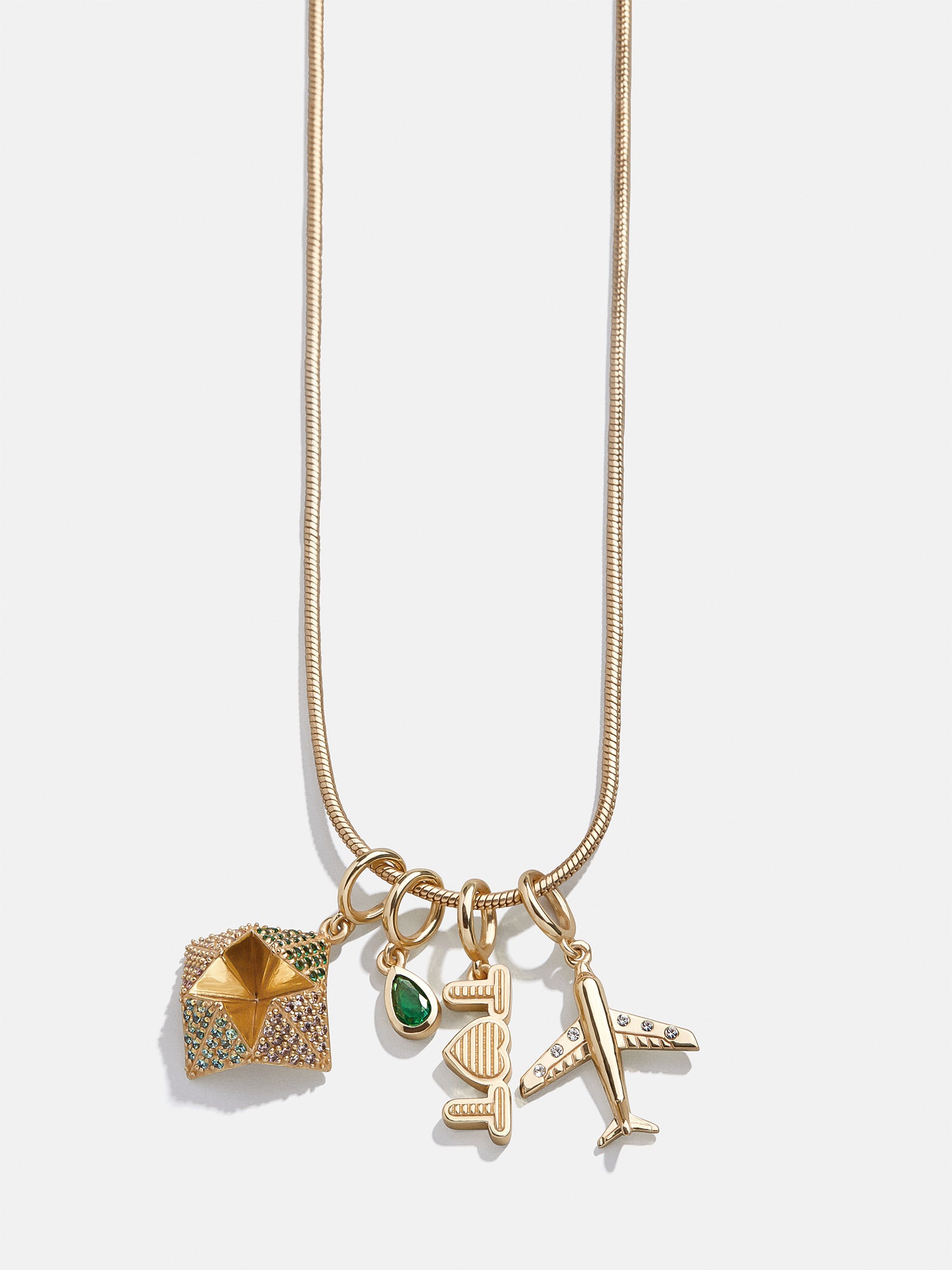 Premium Custom Initial Heart Charm Necklace - Gold