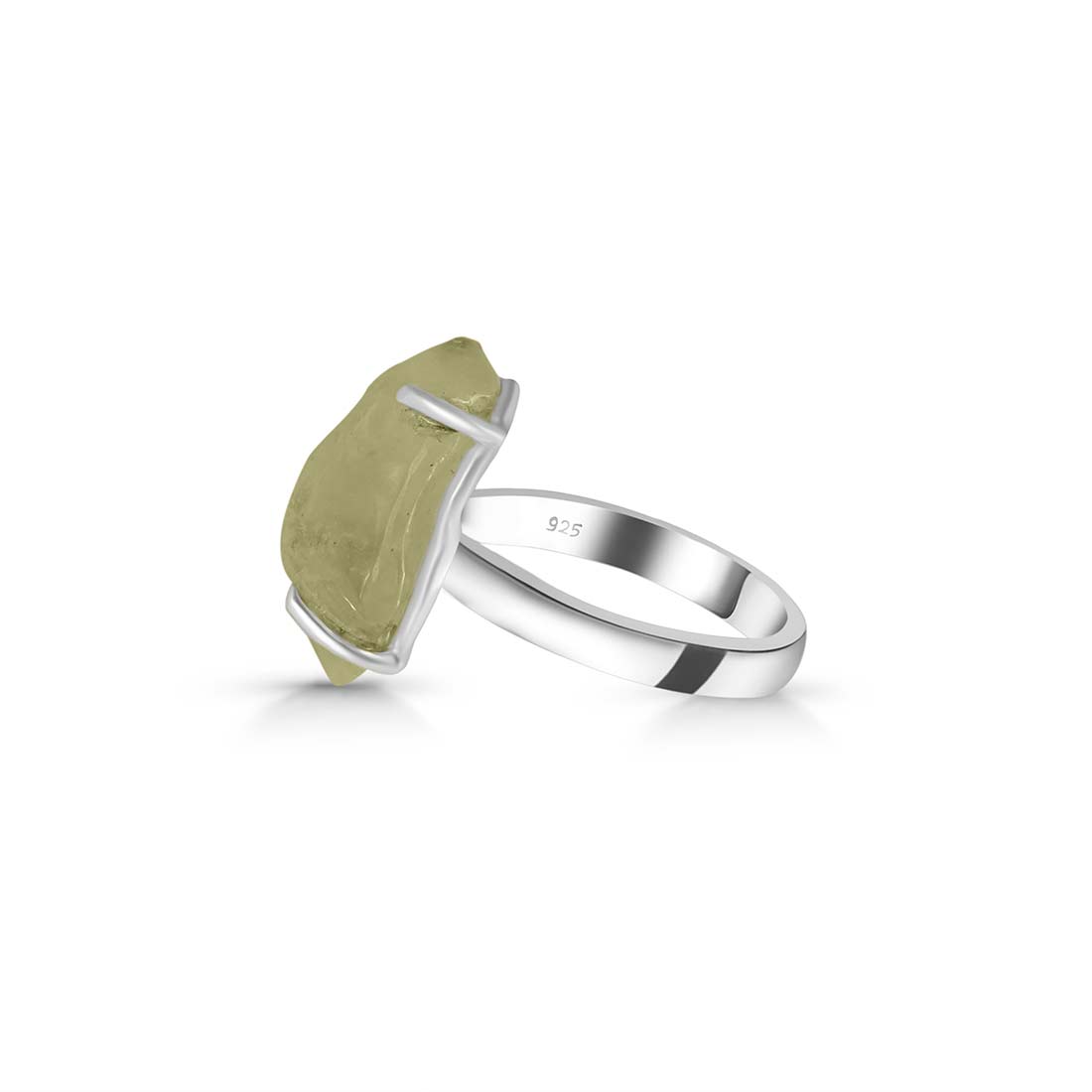 Premium Libyan Desert Glass Statement Ring - LDG-R-14